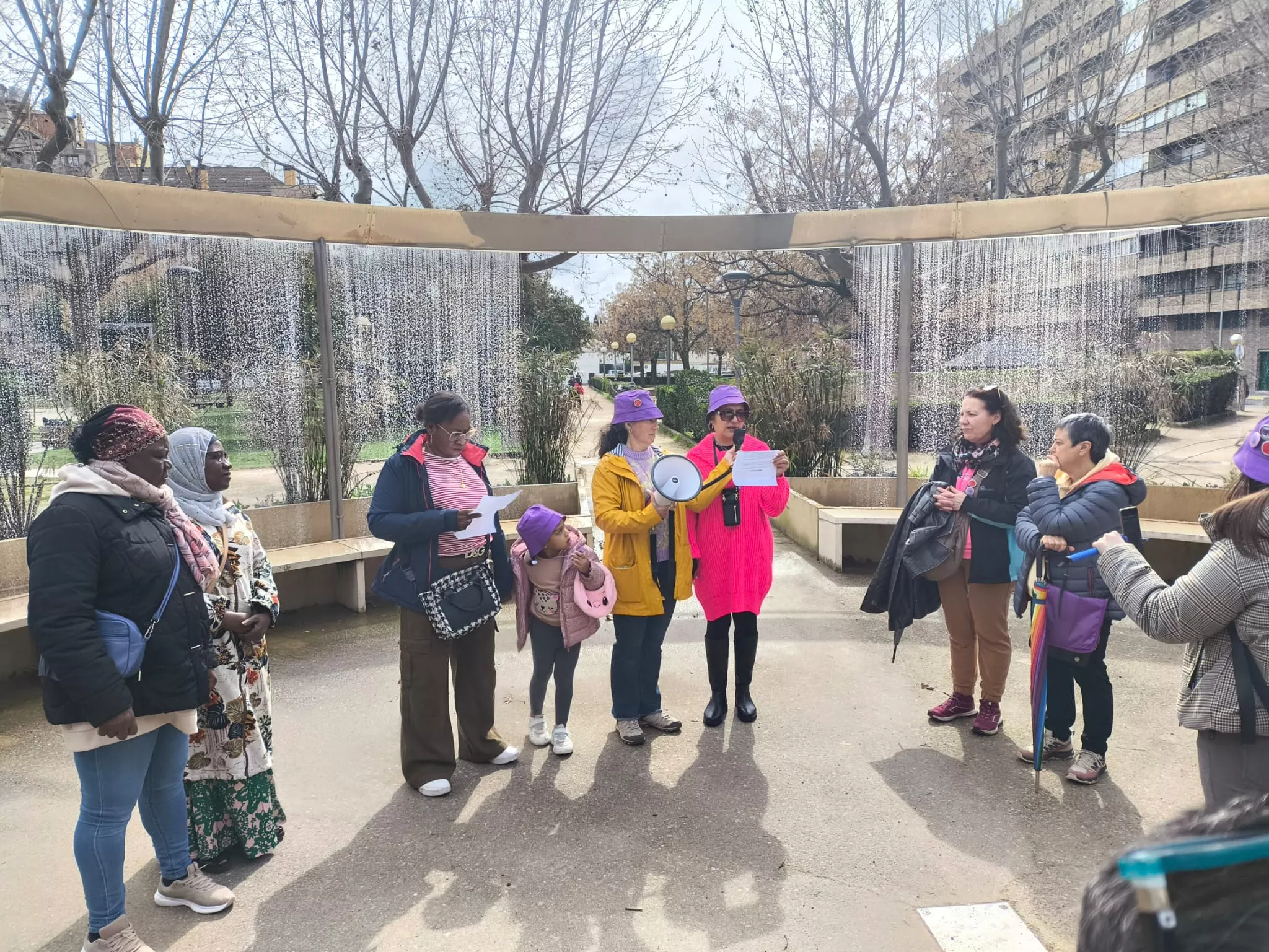 Andada por el 8M, Día de la Mujer, en Huesca. Fuente 8M