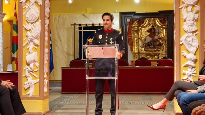 Ignacio Farjas. Entrega de las condecoraciones del Servicio de Prevención, Extinción de Incendios y Salvamento de Huesca. Foto Myriam Martínez