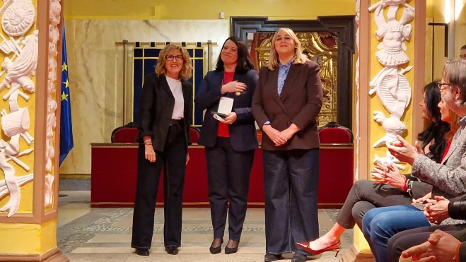 Servicios Sociales del Ayuntamiento. Entrega de las condecoraciones del Servicio de Prevención, Extinción de Incendios y Salvamento de Huesca. Foto Myriam Martínez