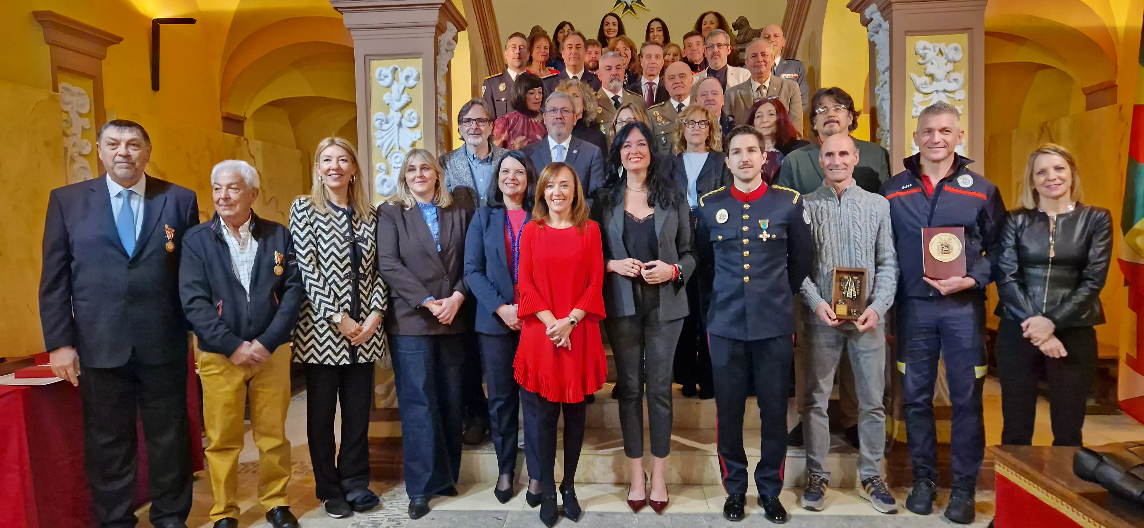 Entrega de las condecoraciones del Servicio de Prevención, Extinción de Incendios y Salvamento de Huesca. Foto Myriam Martínez