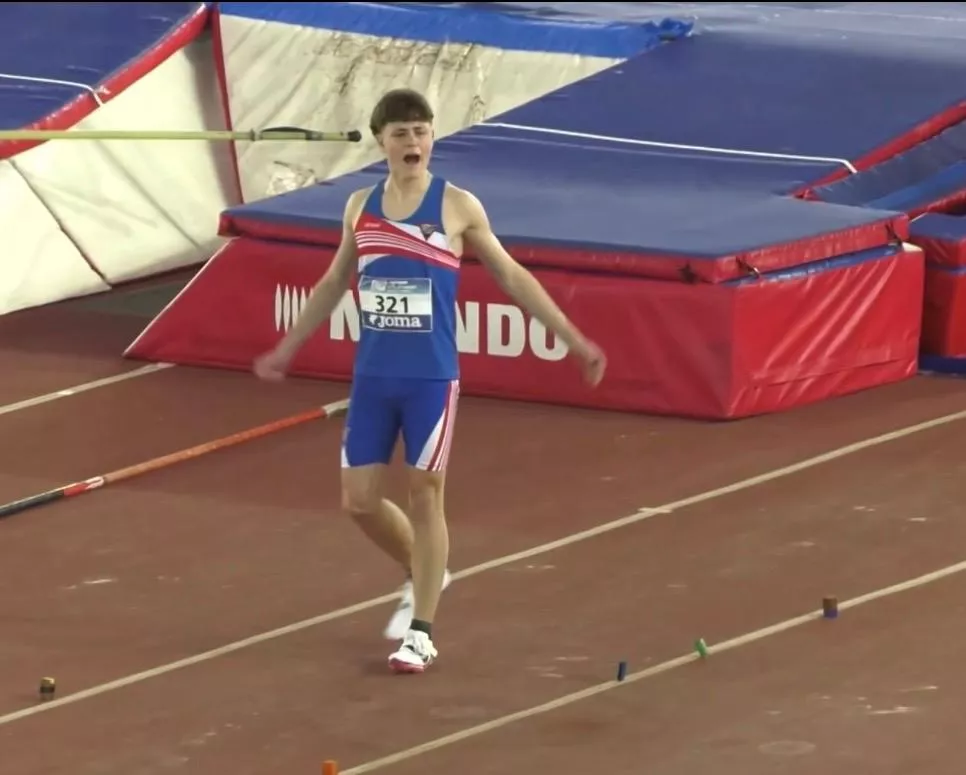Bruno Letosa, en el concurso de longitud.