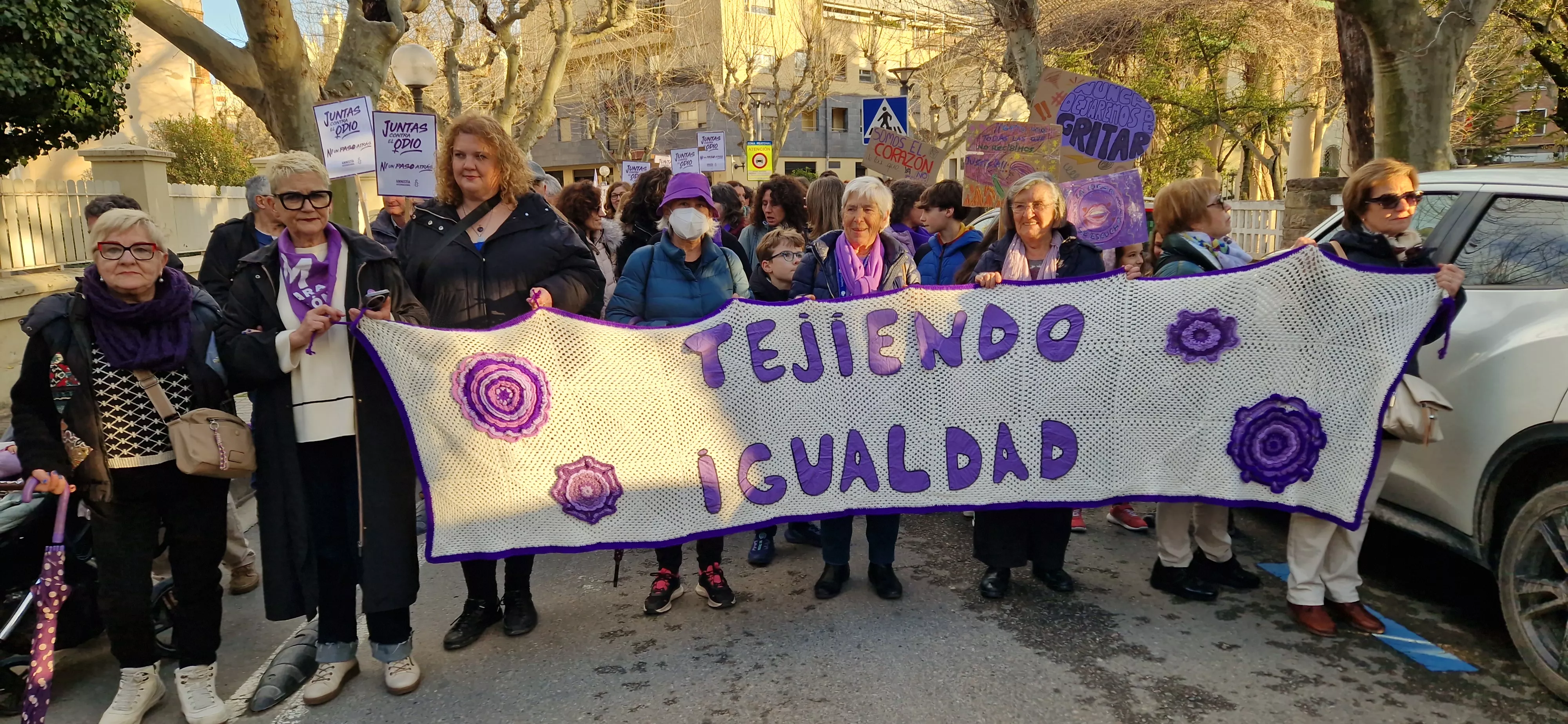 Manifestación del 8M, Día Internacional de la Mujer, en Huesca. Foto Myriam Martínez