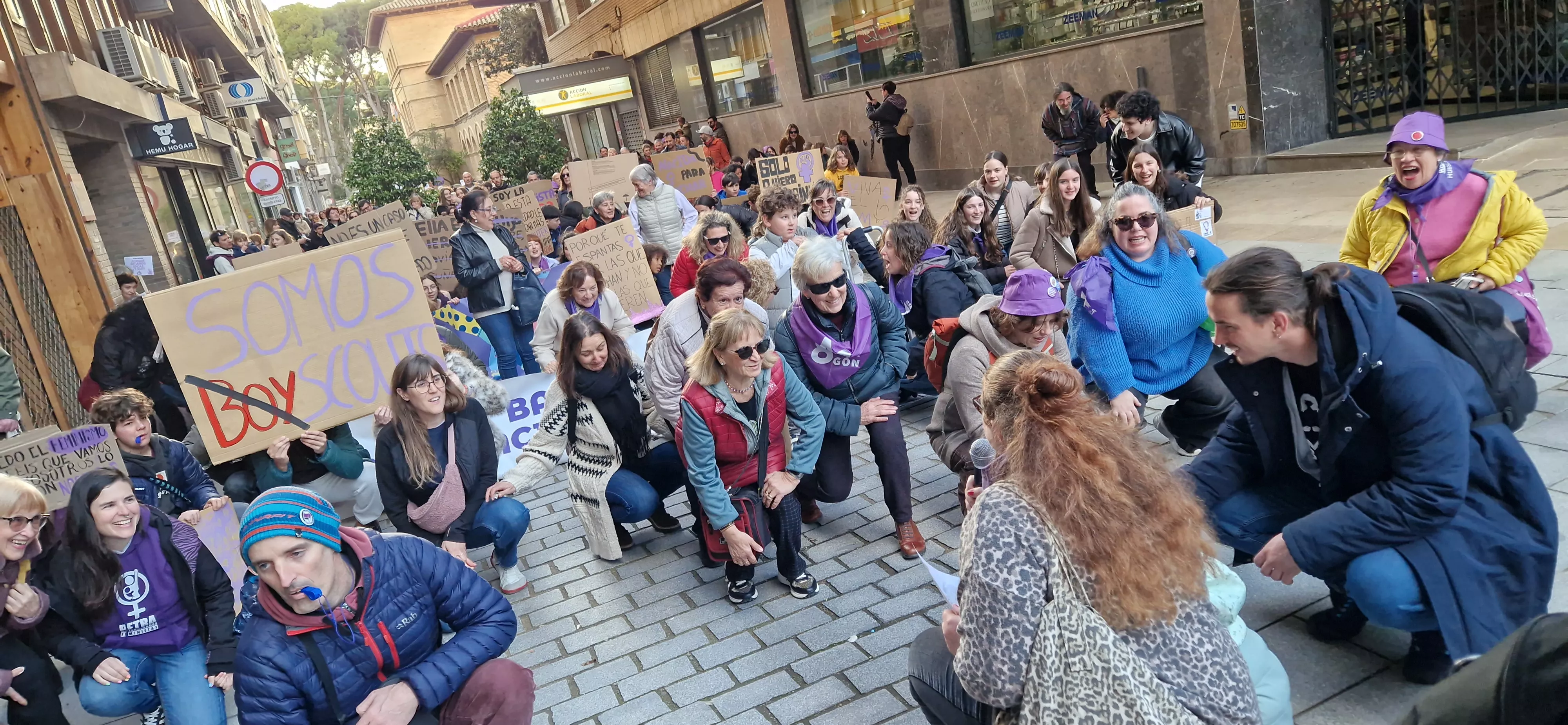 Manifestación del 8M, Día Internacional de la Mujer, en Huesca. Foto Myriam Martínez