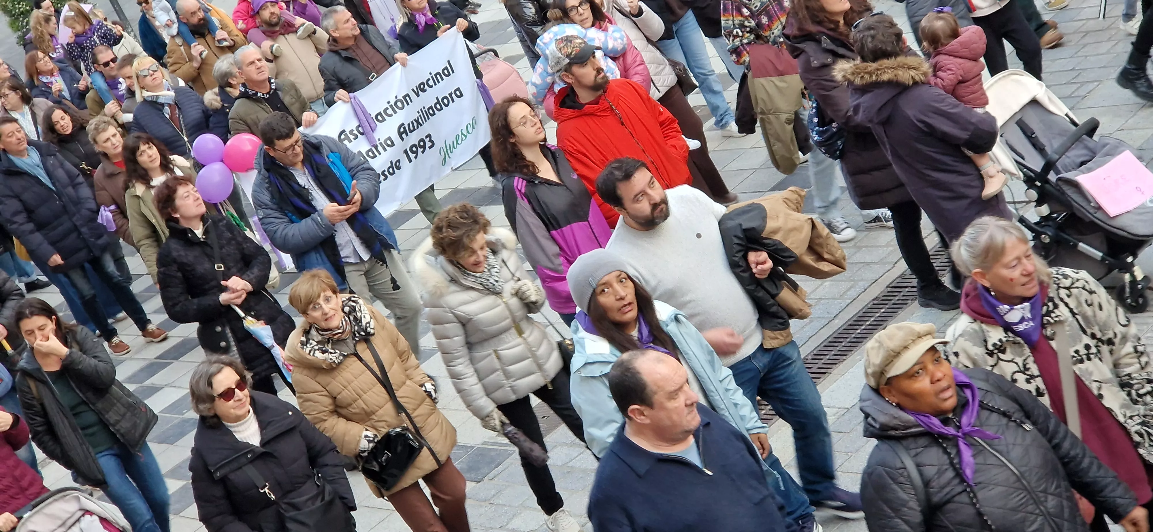 Manifestación del 8M, Día Internacional de la Mujer, en Huesca. Foto Myriam Martínez