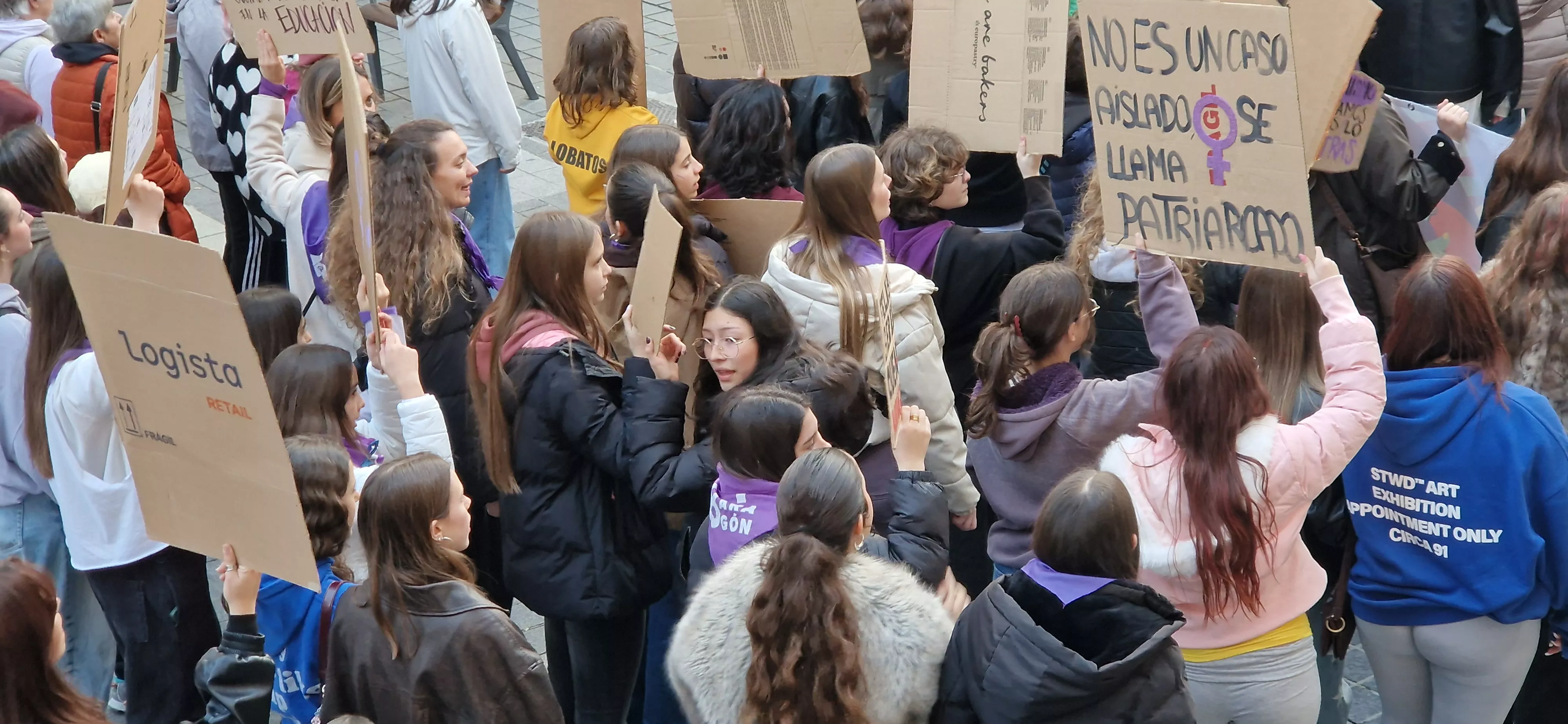 Manifestación del 8M, Día Internacional de la Mujer, en Huesca. Foto Myriam Martínez