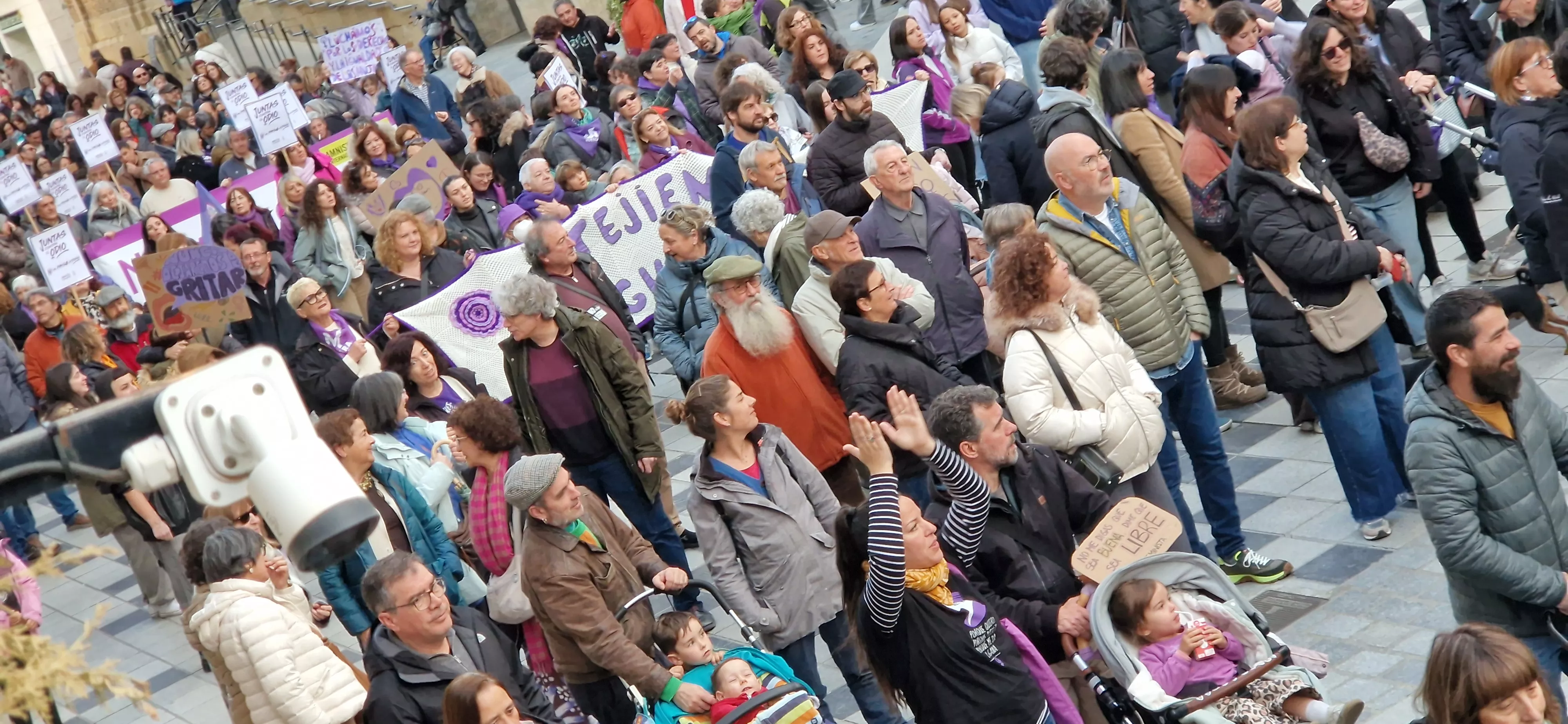 Manifestación del 8M, Día Internacional de la Mujer, en Huesca. Foto Myriam Martínez