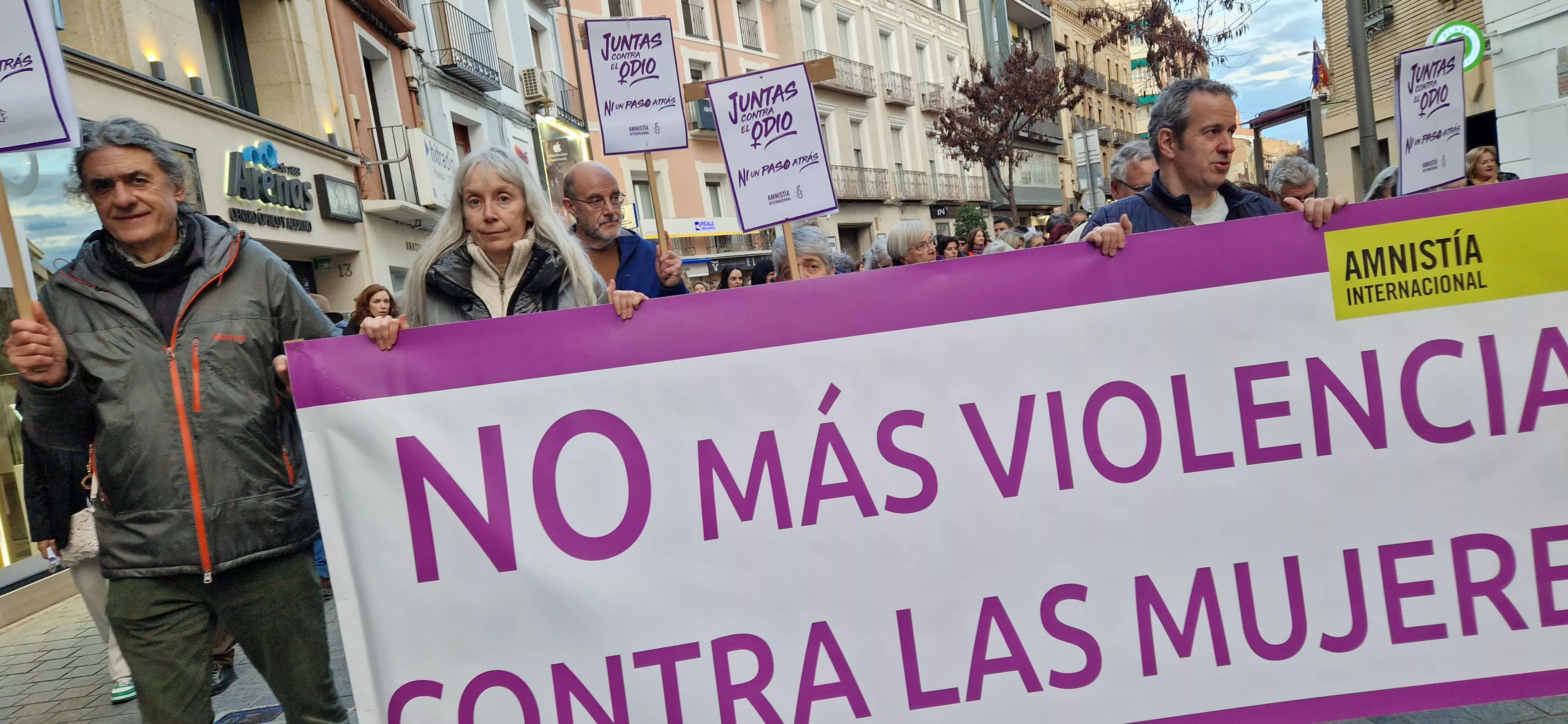 Manifestación del 8M, Día Internacional de la Mujer, en Huesca. Foto Myriam Martínez
