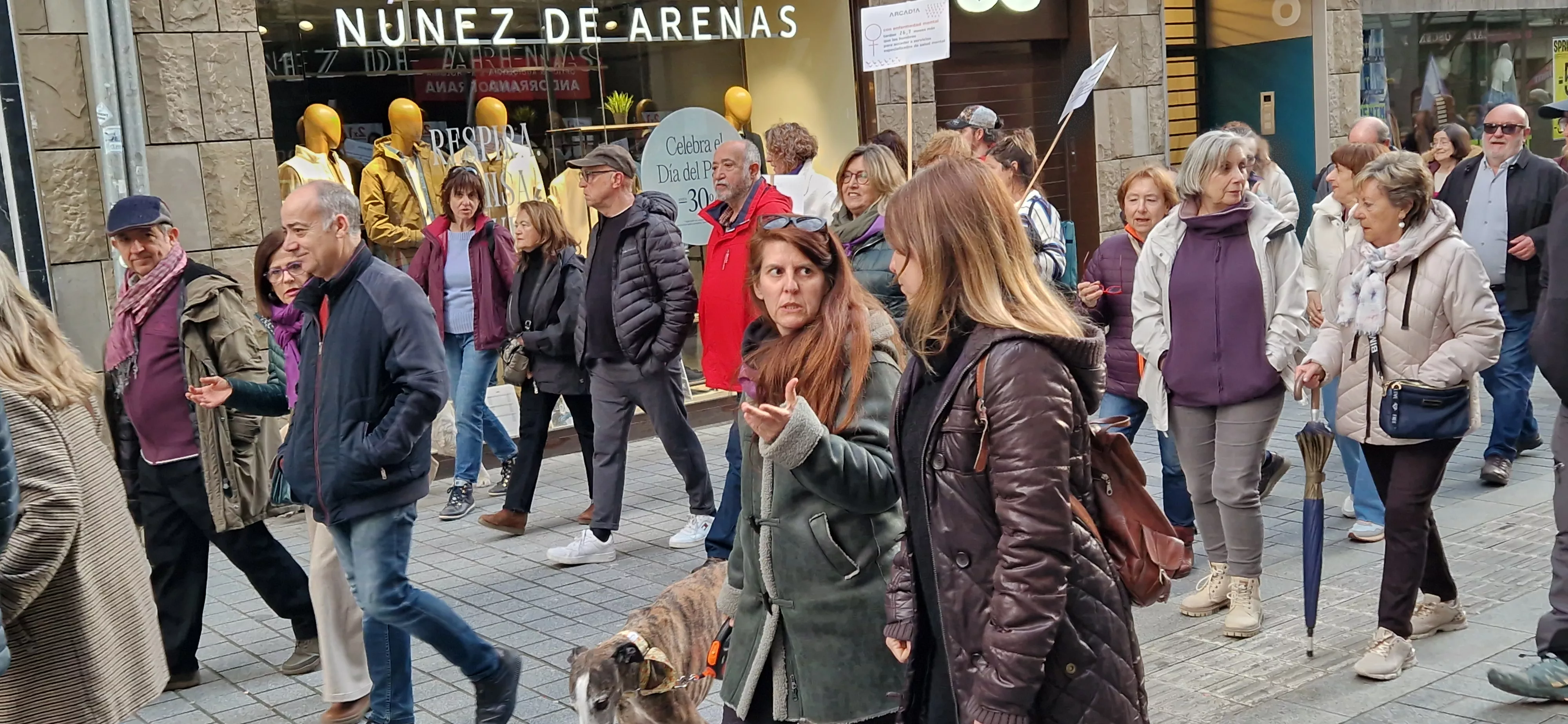 Manifestación del 8M, Día Internacional de la Mujer, en Huesca. Foto Myriam Martínez
