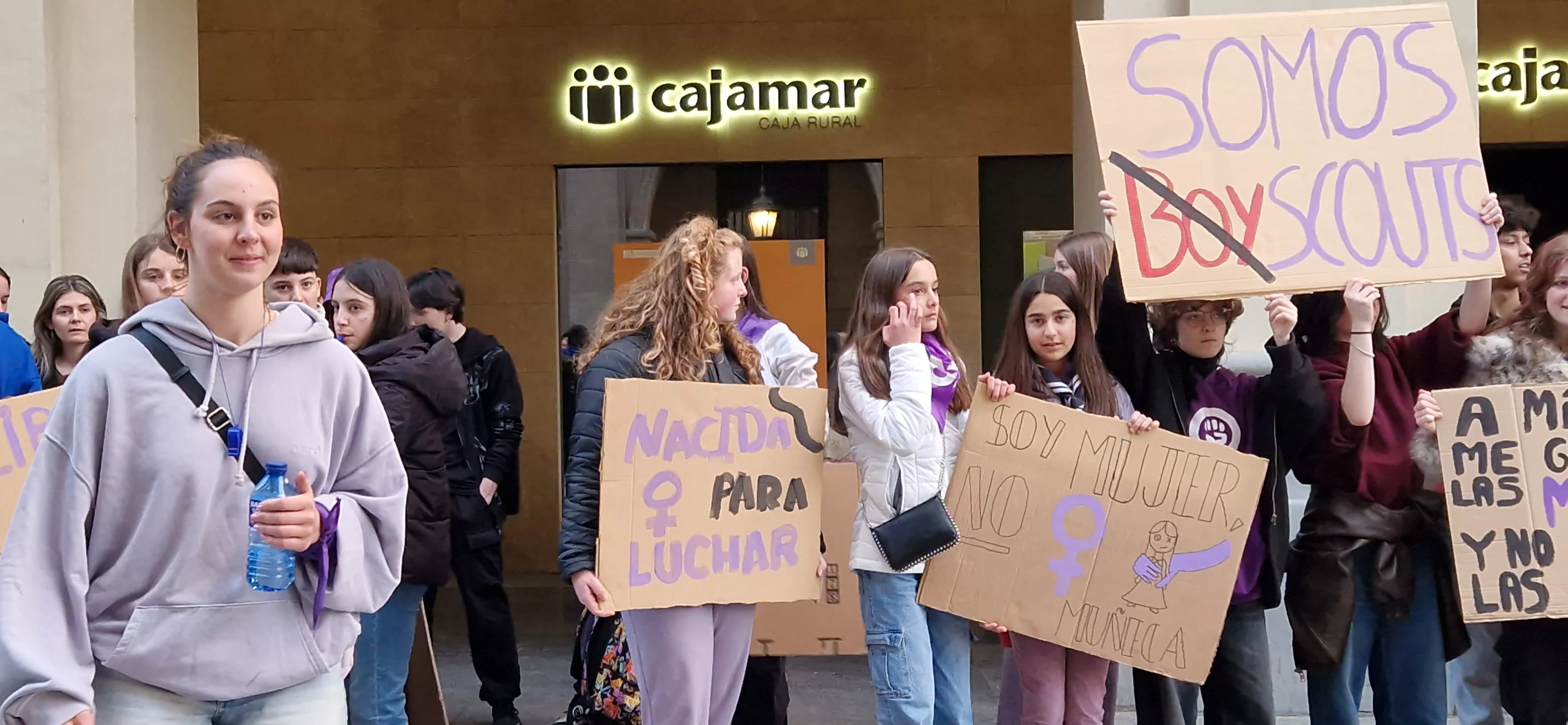 Manifestación del 8M, Día Internacional de la Mujer, en Huesca. Foto Myriam Martínez