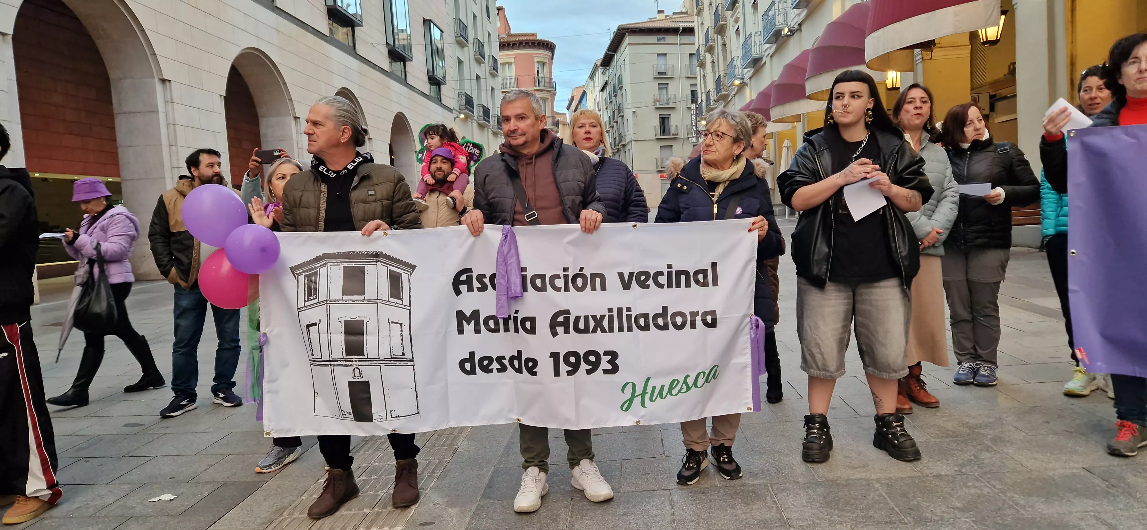 Manifestación del 8M, Día Internacional de la Mujer, en Huesca. Foto Myriam Martínez