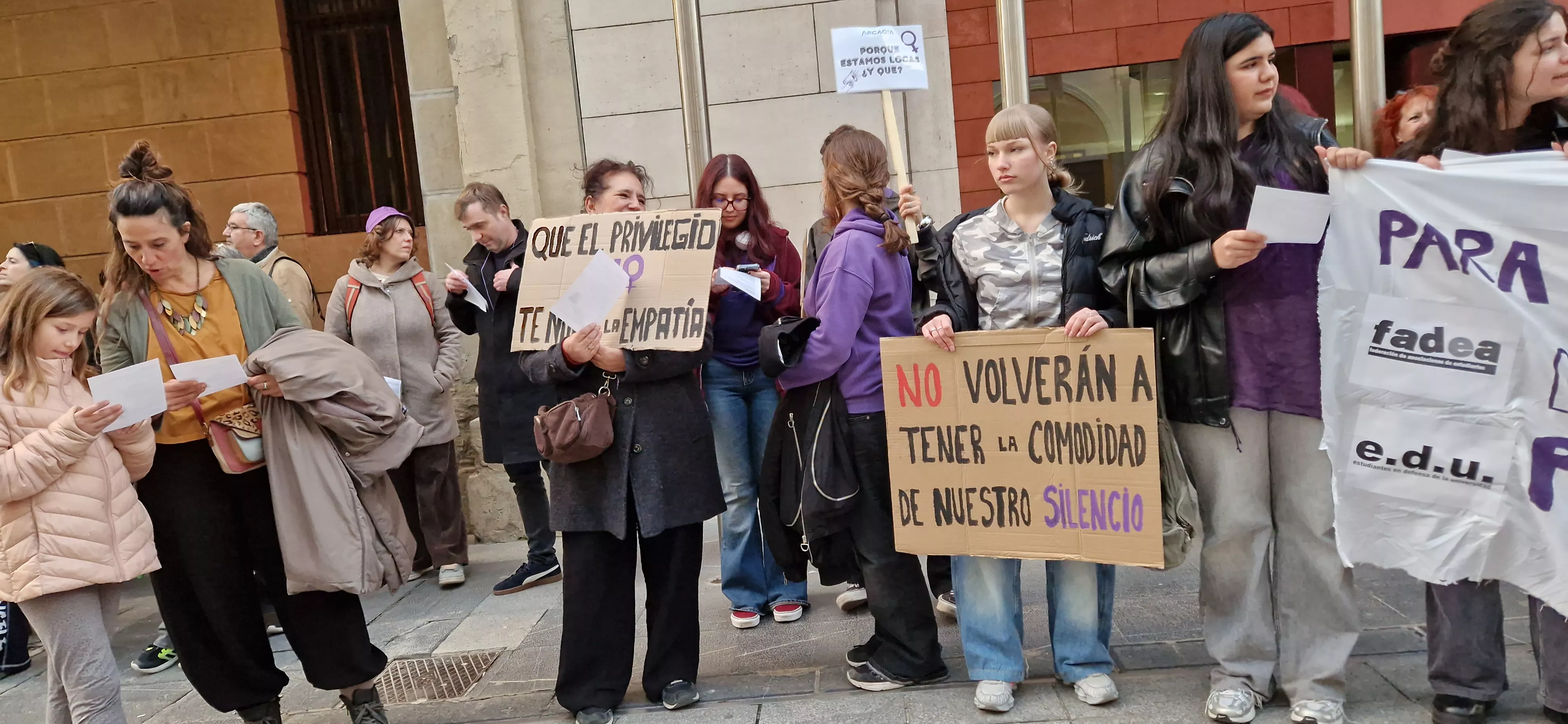 Manifestación del 8M, Día Internacional de la Mujer, en Huesca. Foto Myriam Martínez