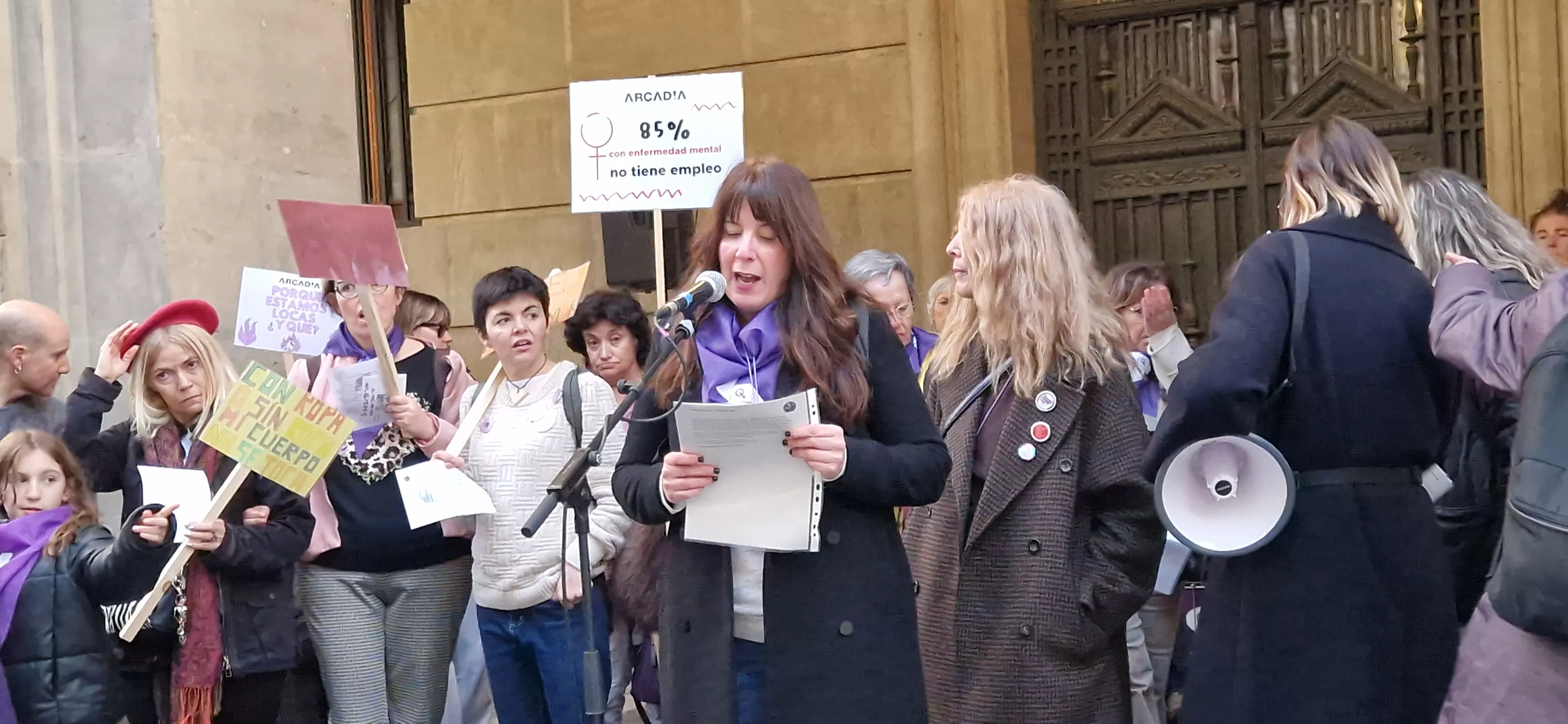 Manifestación del 8M, Día Internacional de la Mujer, en Huesca. Foto Myriam Martínez