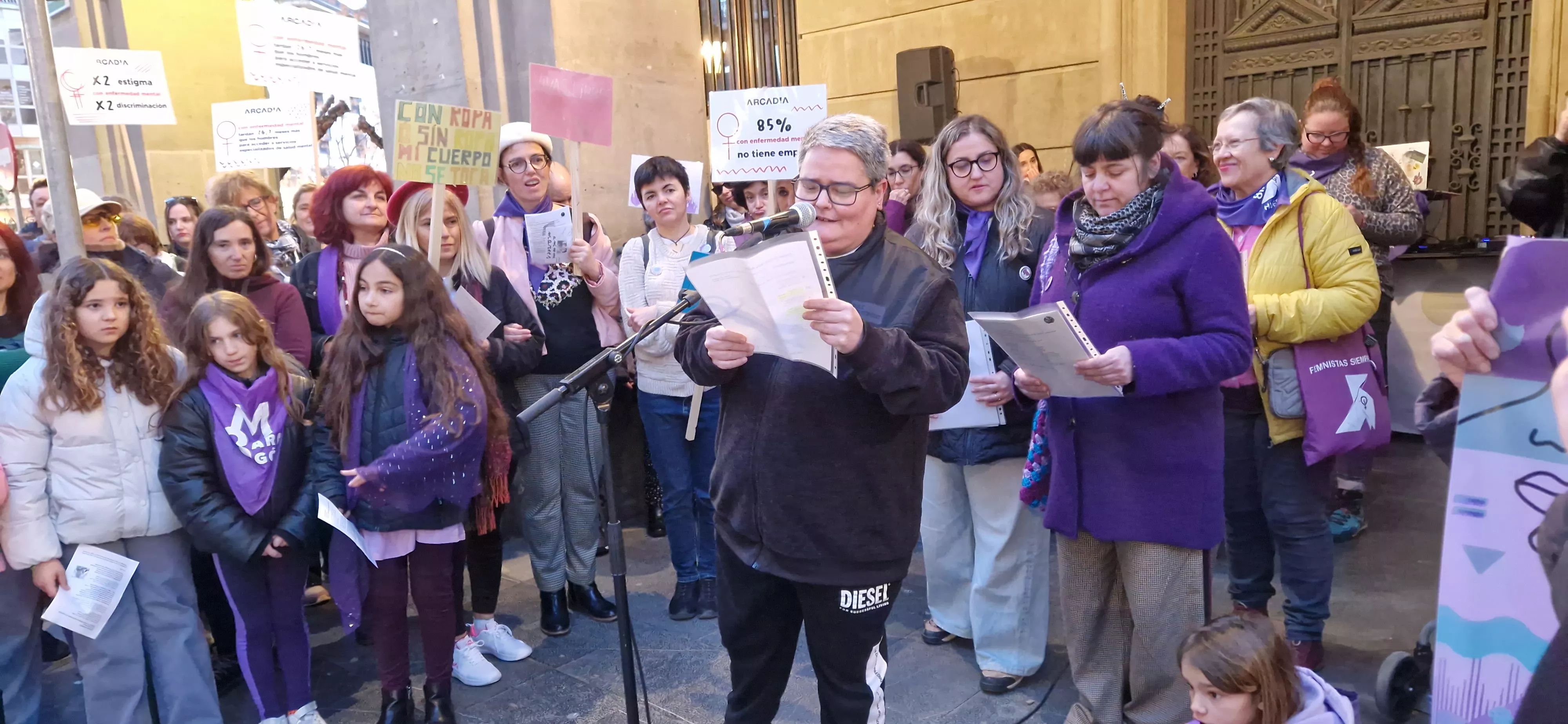 Manifestación del 8M, Día Internacional de la Mujer, en Huesca. Foto Myriam Martínez