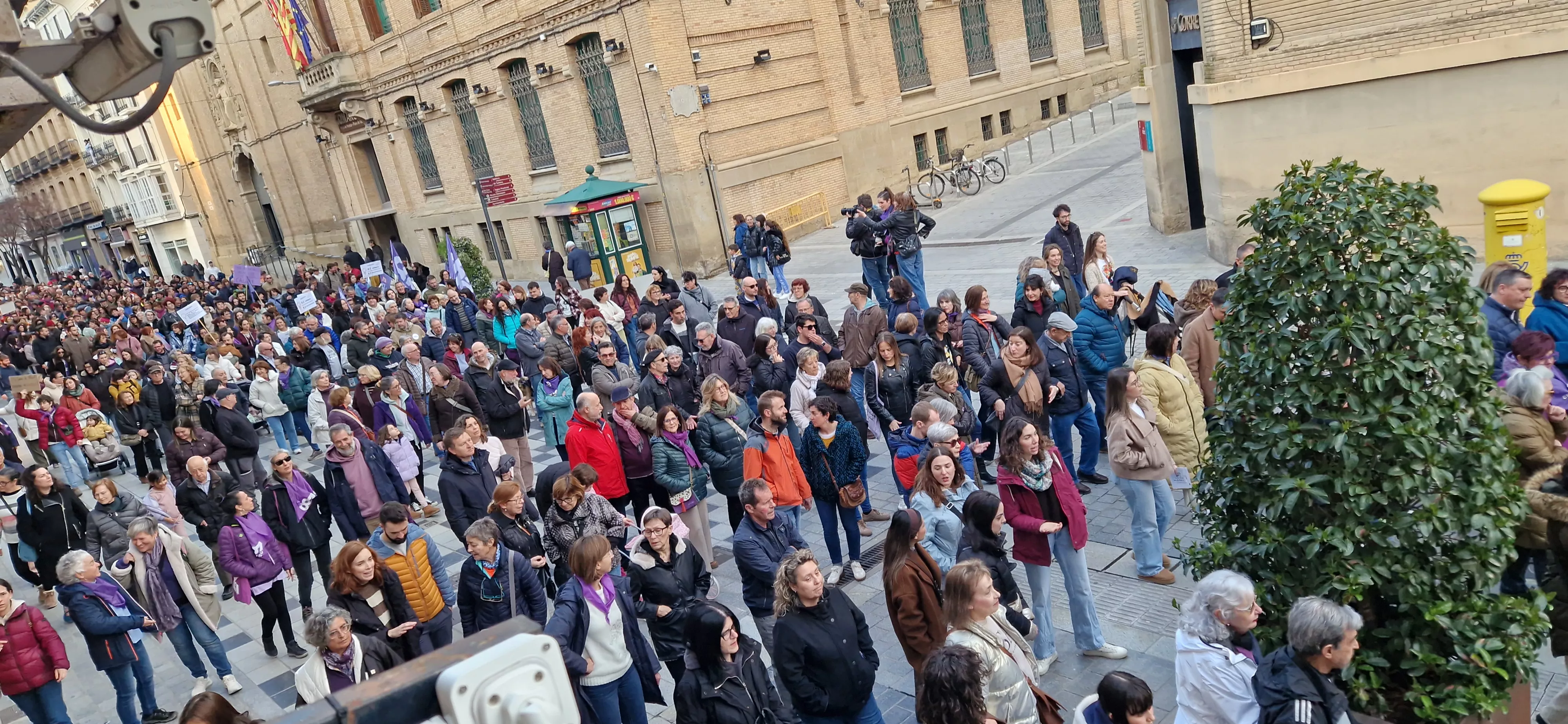 Manifestación del 8M, Día Internacional de la Mujer, en Huesca. Foto Myriam Martínez