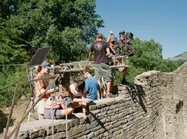 Imagen de una de las escenas del rodaje de "El desencanto".