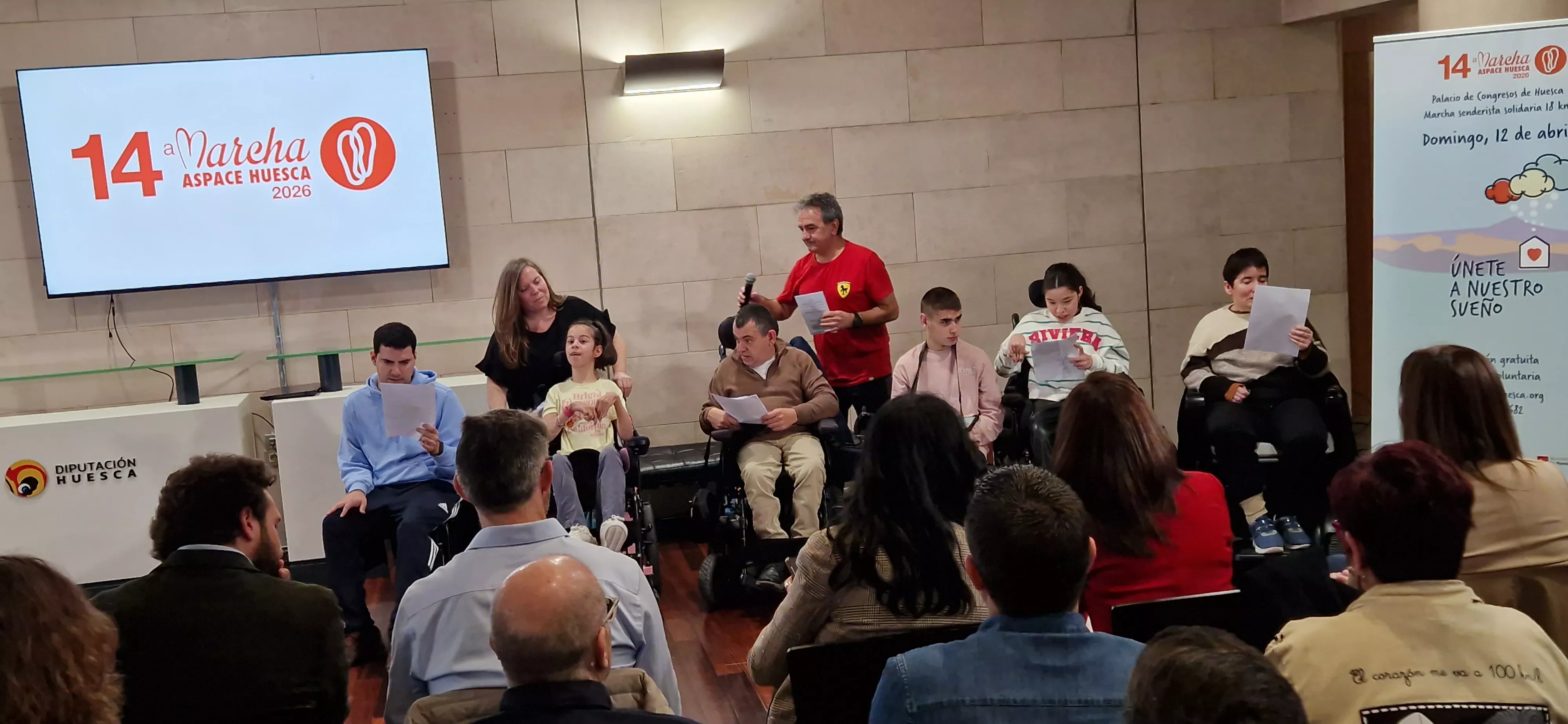 Presentación de la 14ª Marcha Aspace Huesca. Foto Myriam Martínez