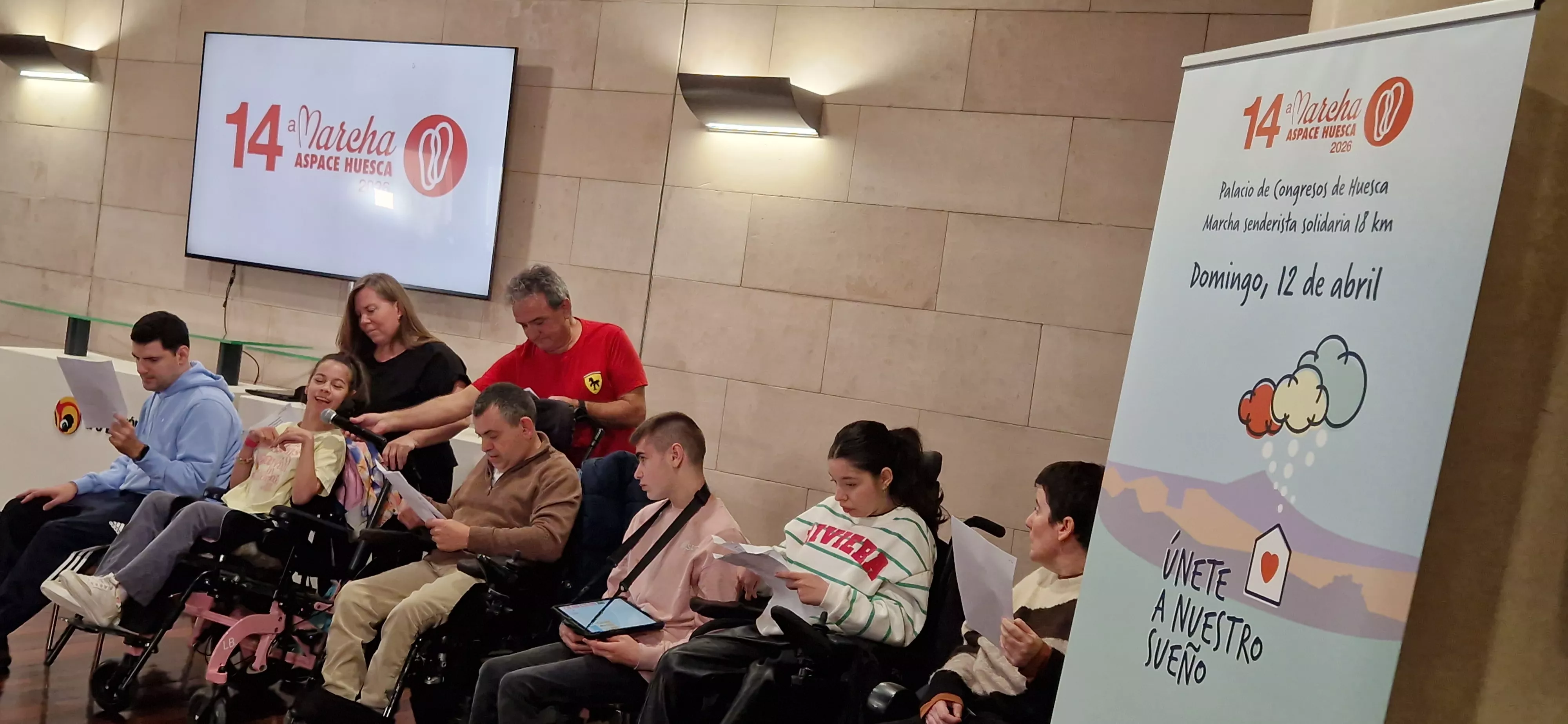 Presentación de la 14ª Marcha Aspace Huesca. Foto Myriam Martínez