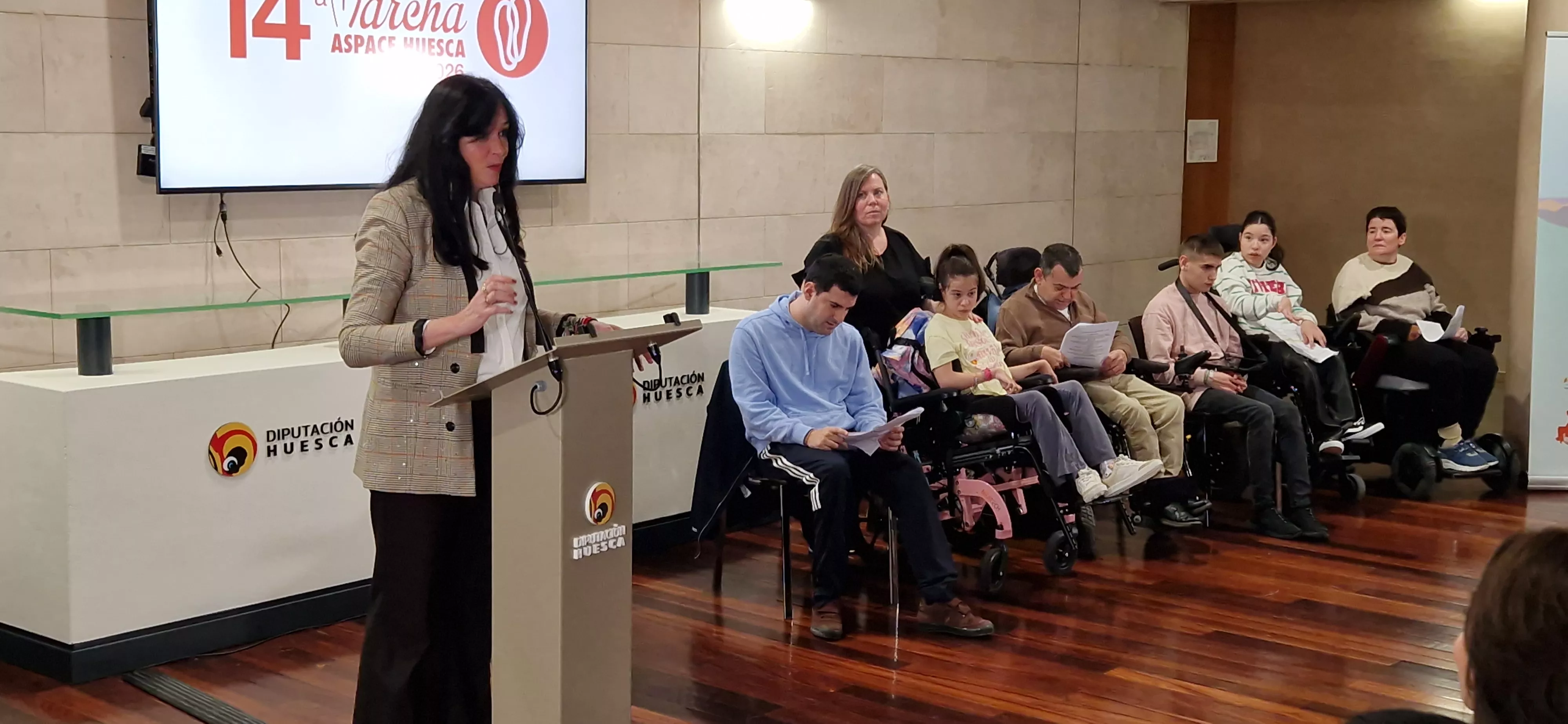 Lorena Orduna. Presentación de la 14ª Marcha Aspace Huesca. Foto Myriam Martínez