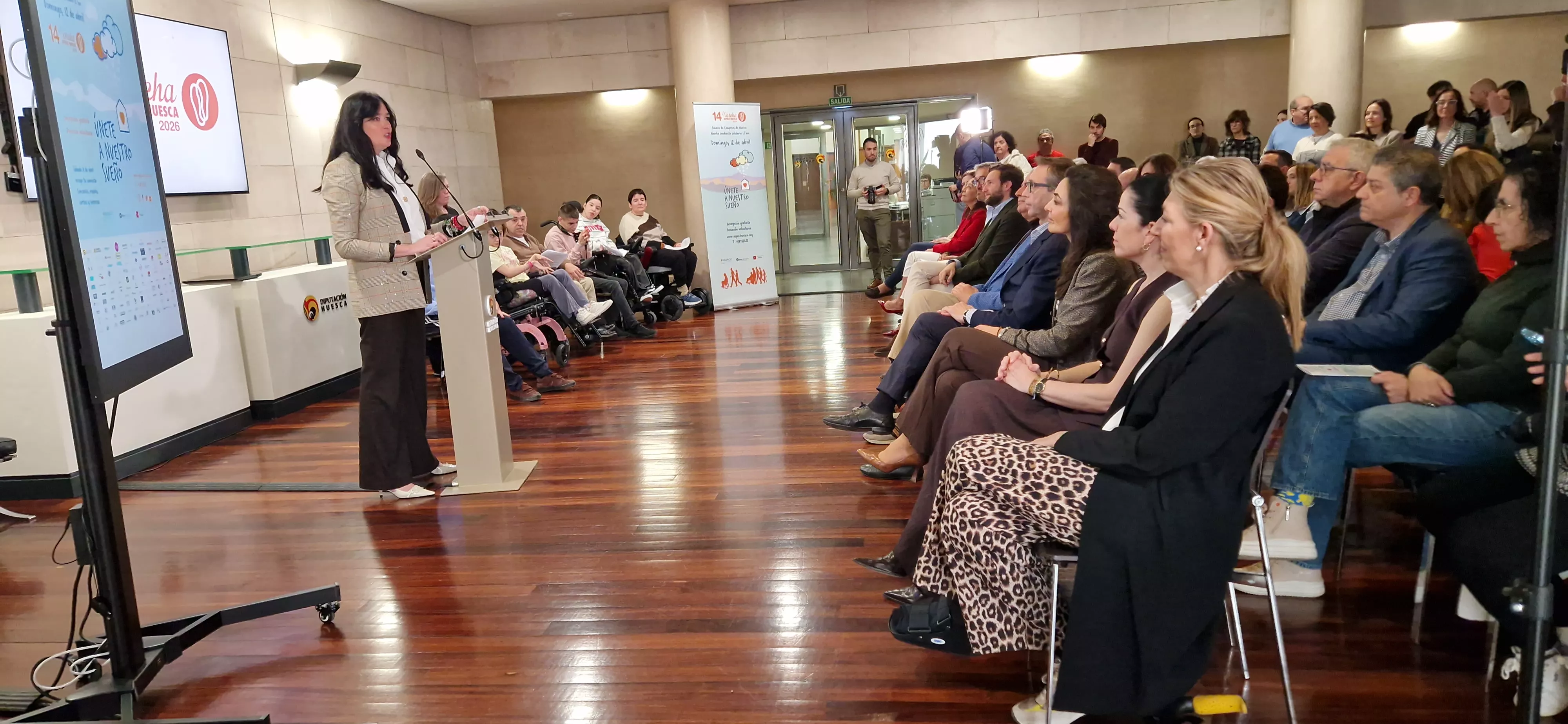Lorena Orduna. Presentación de la 14ª Marcha Aspace Huesca. Foto Myriam Martínez