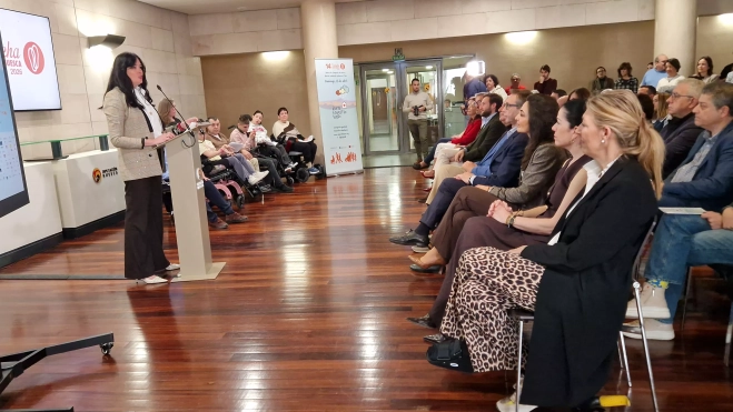 Lorena Orduna. Presentación de la 14ª Marcha Aspace Huesca. Foto Myriam Martínez