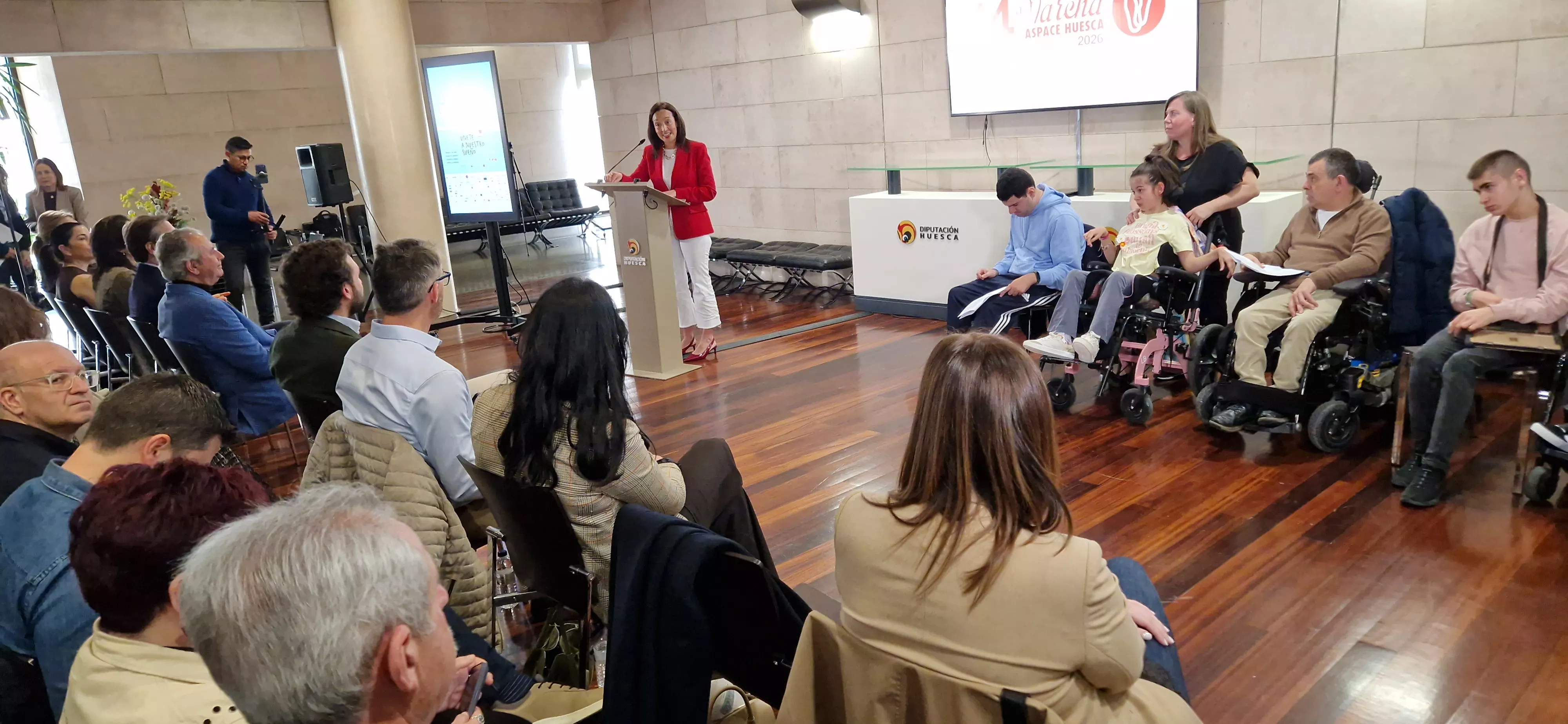 Carmen Susín. Presentación de la 14ª Marcha Aspace Huesca. Foto Myriam Martínez