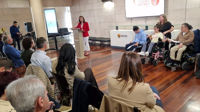 Carmen Susín. Presentación de la 14ª Marcha Aspace Huesca. Foto Myriam Martínez