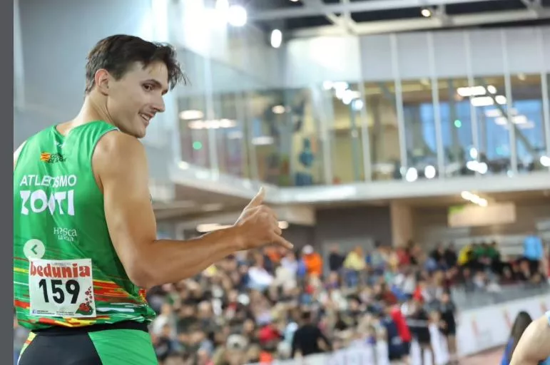 Christian Iguacel, en la pista de Salamanca este invierno.