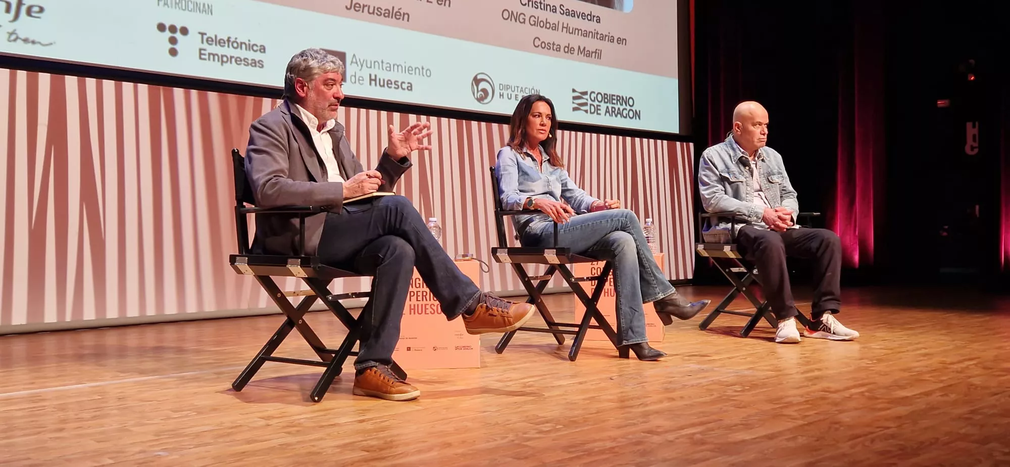 Ángel Gonzalo, Cristina Saavedra y Kayed Hammad. Foto Myriam Martínez