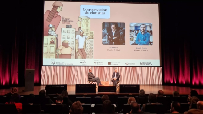  Jan Martínez Ahrens, director de El País e Ignacio Escolar, director de elDiario.es. Foto Myriam Martínez