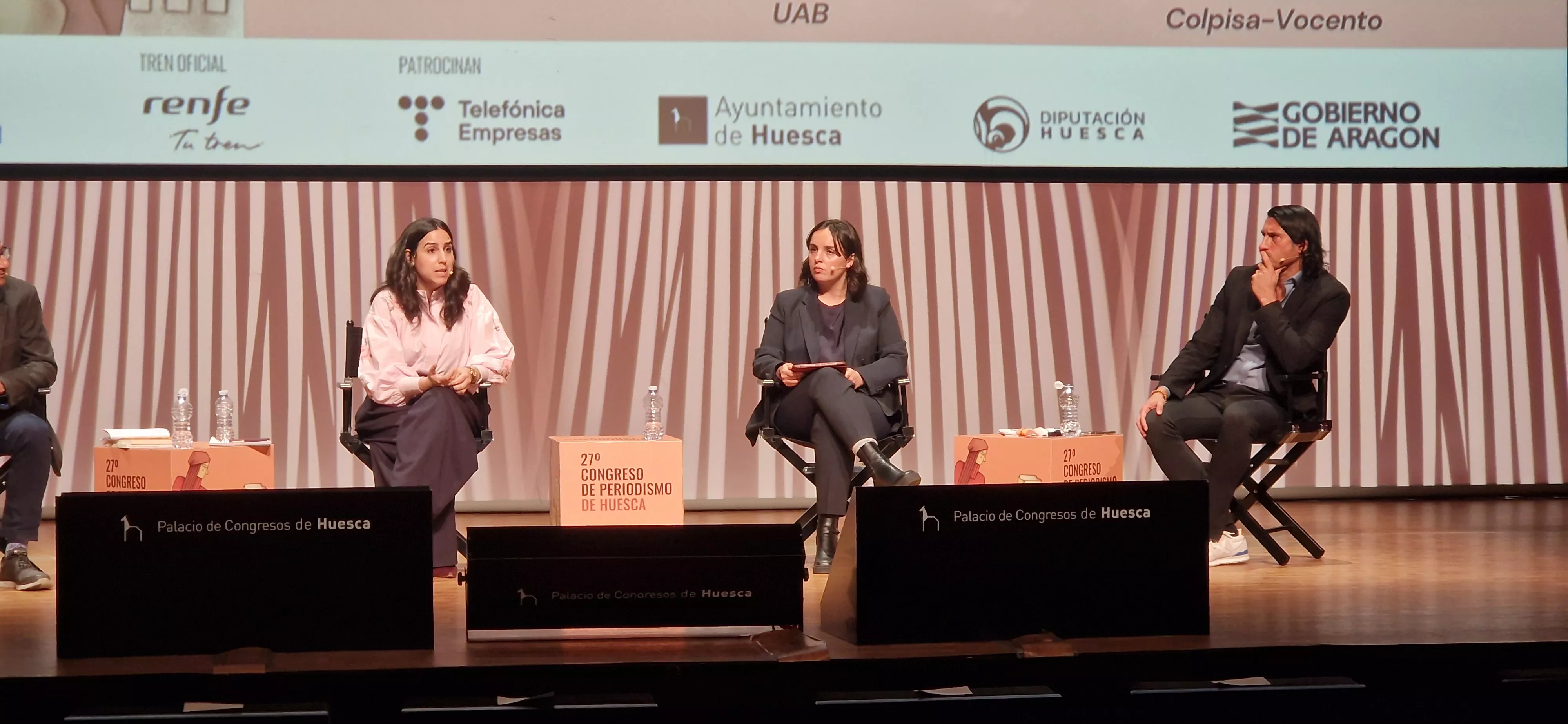 Sara I. Belled, Emma Esser y Santiago Tejedor. Foto Myriam Martínez