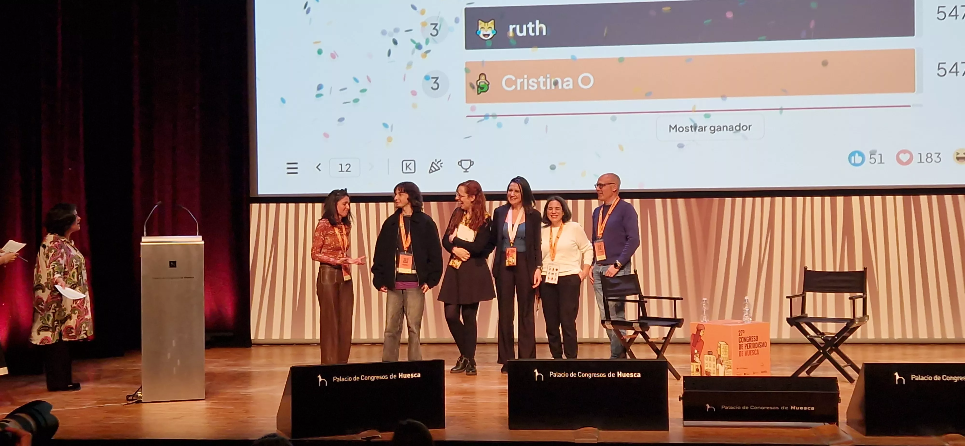 Final del 27 Congreso de Periodismo de Huesca. Foto Myriam Martínez