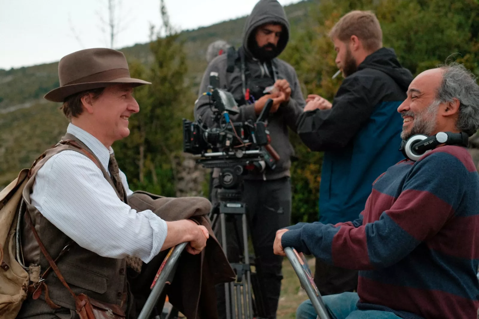 Fernando Vera, a la derecha, con el actor que encarna a Rudolf Wilmes. Foto Delia Martín del Río