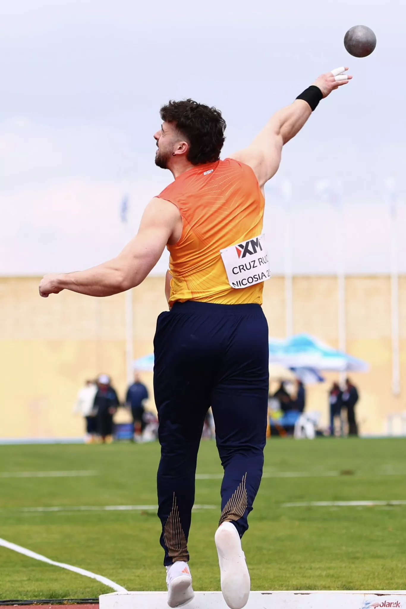 Javi Cruz, en uno de sus lanzamientos. Foto RFEA