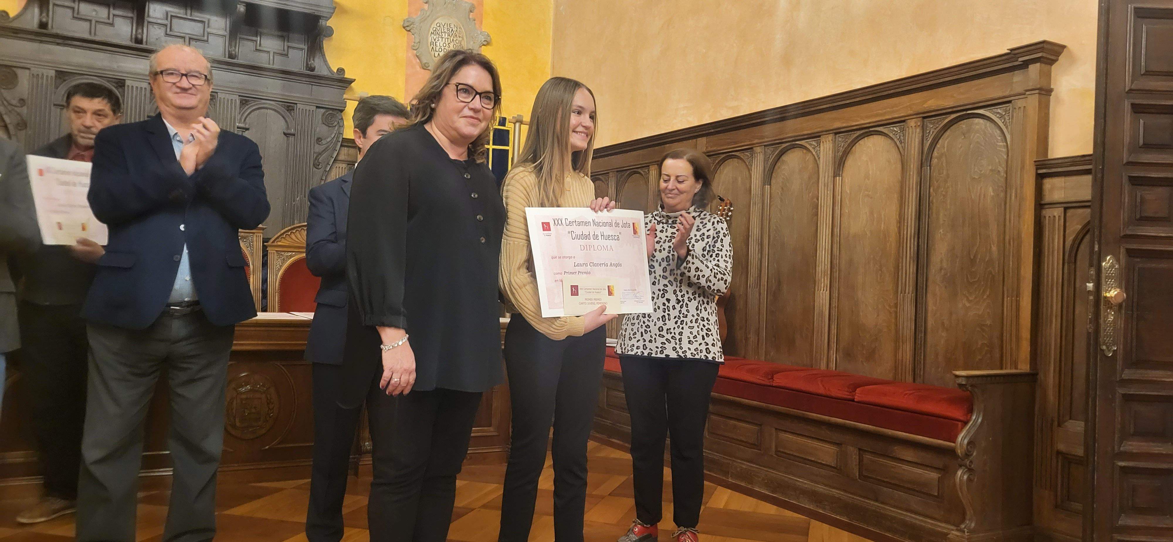 Entrega de Premios del XXX Certamen Nacional de Jota Ciudad de Huesca.  Foto Myriam Martínez 