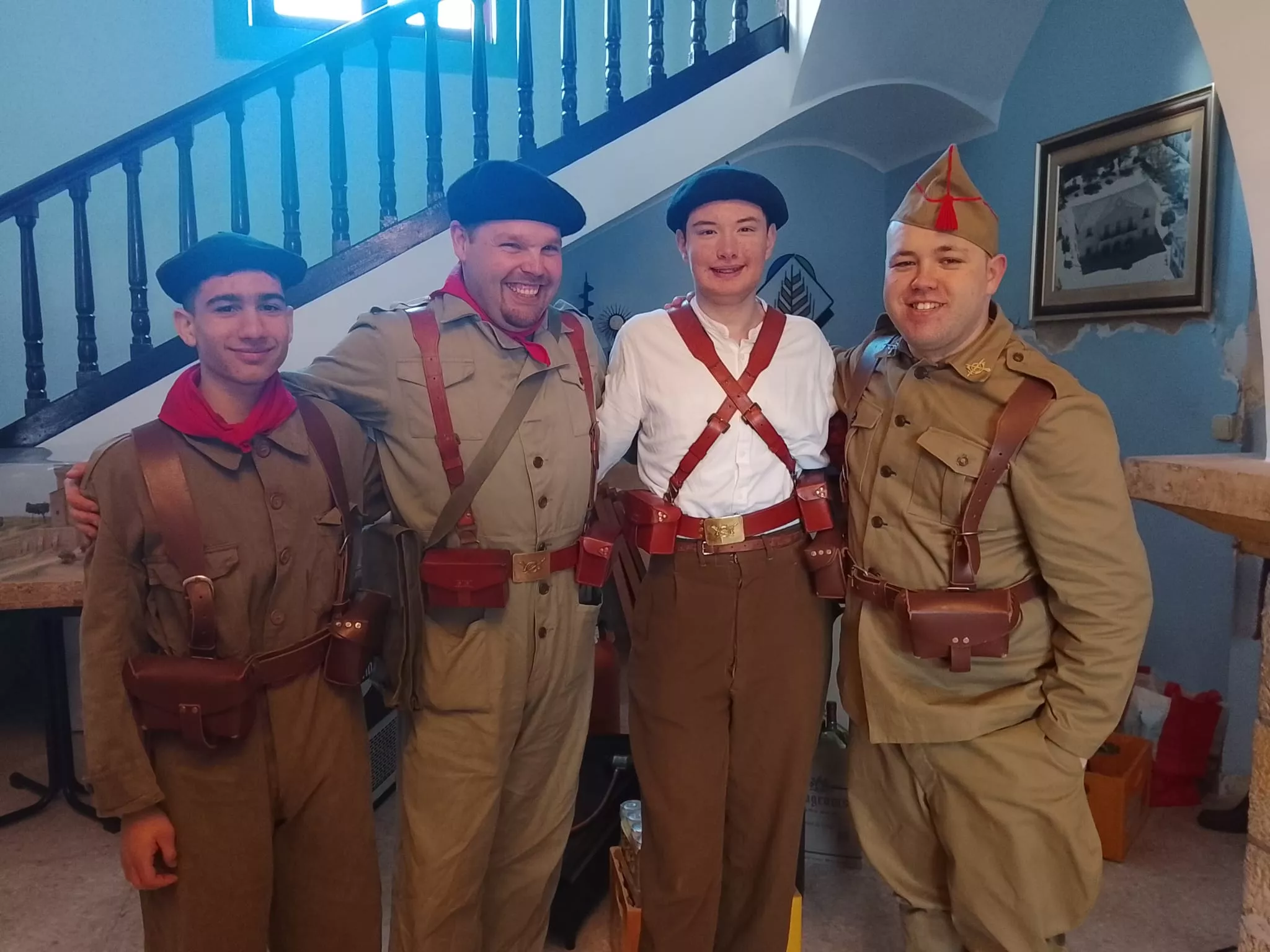 Recreación en Siétamo de la guerra de 1936. Foto Carlos Neofato