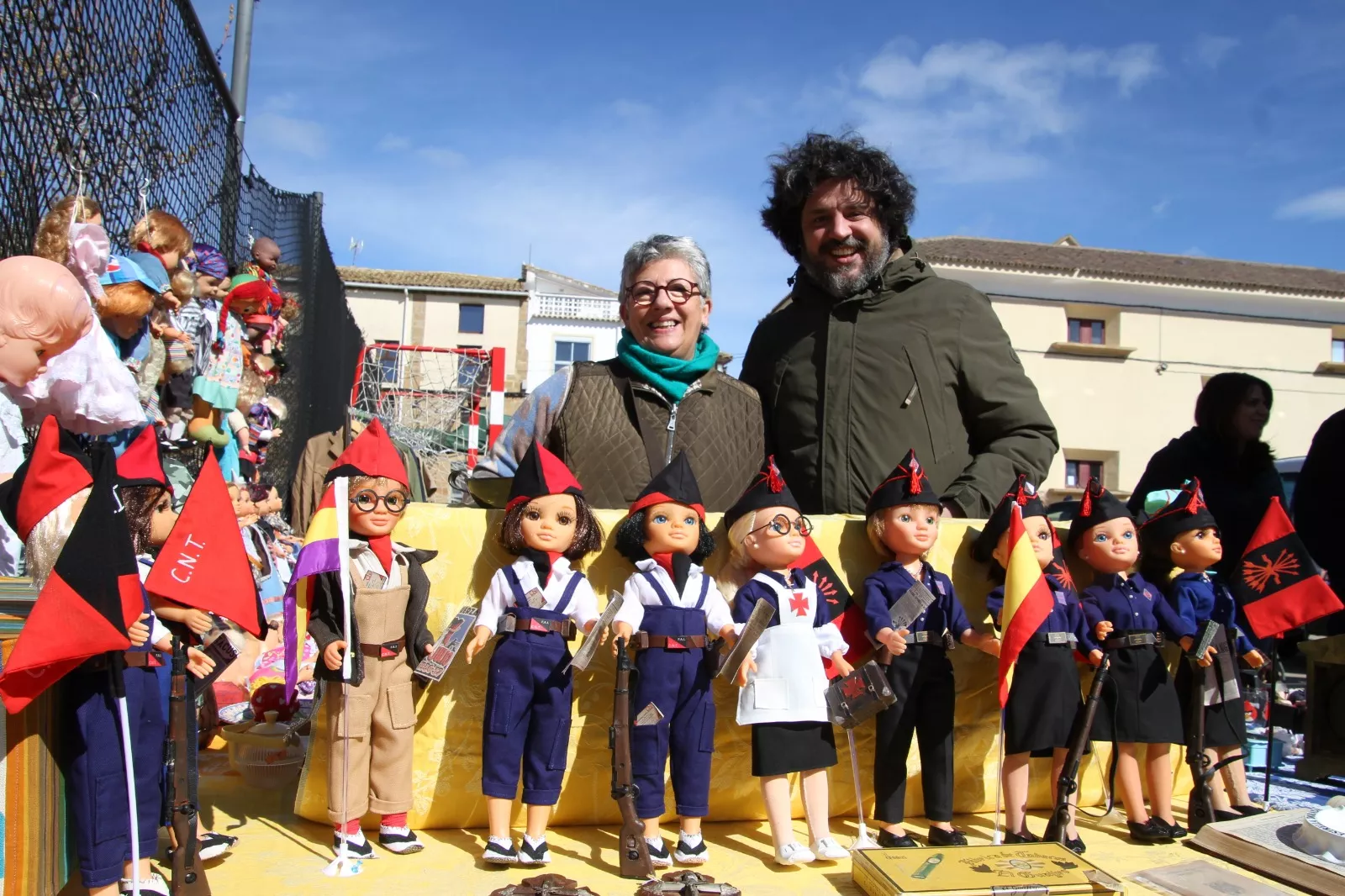 Recreación en Siétamo de la guerra de 1936. Foto Carlos Neofato