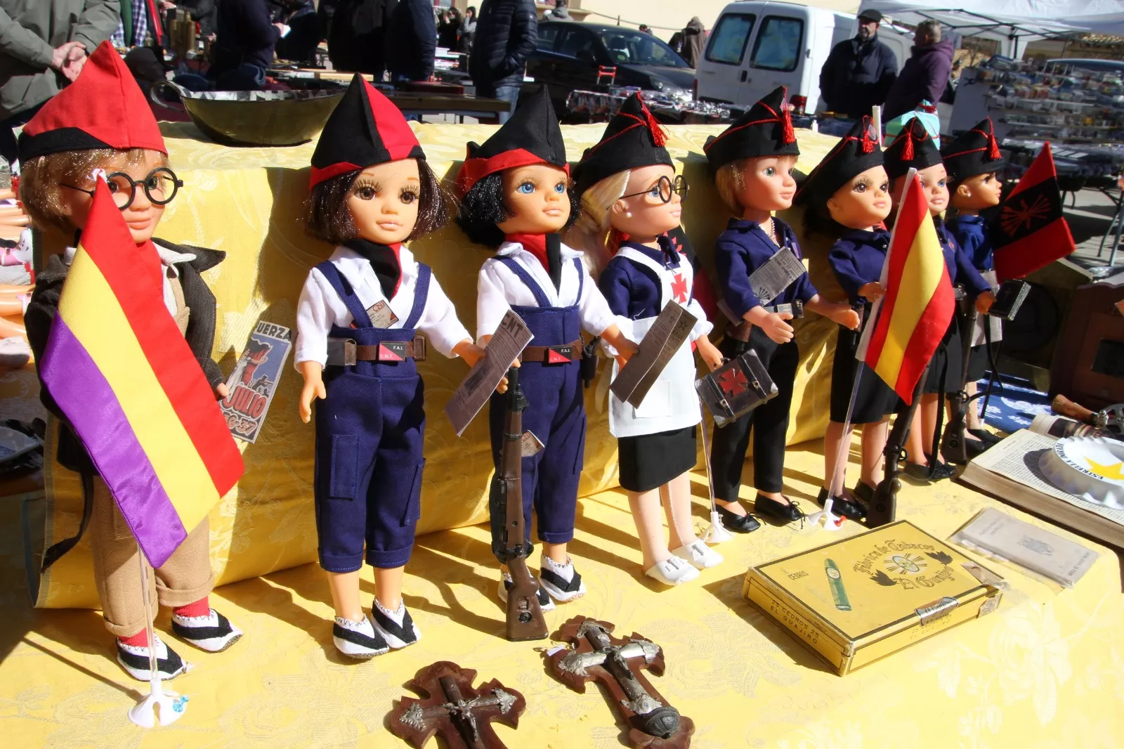 Recreación en Siétamo de la guerra de 1936. Foto Carlos Neofato