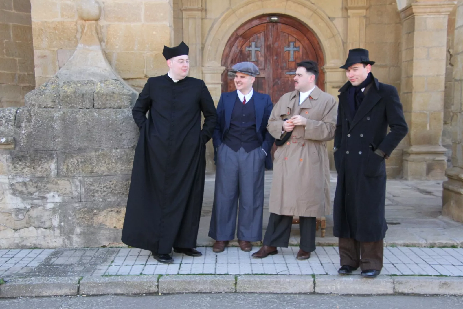 Recreación en Siétamo de la guerra de 1936. Foto Carlos Neofato