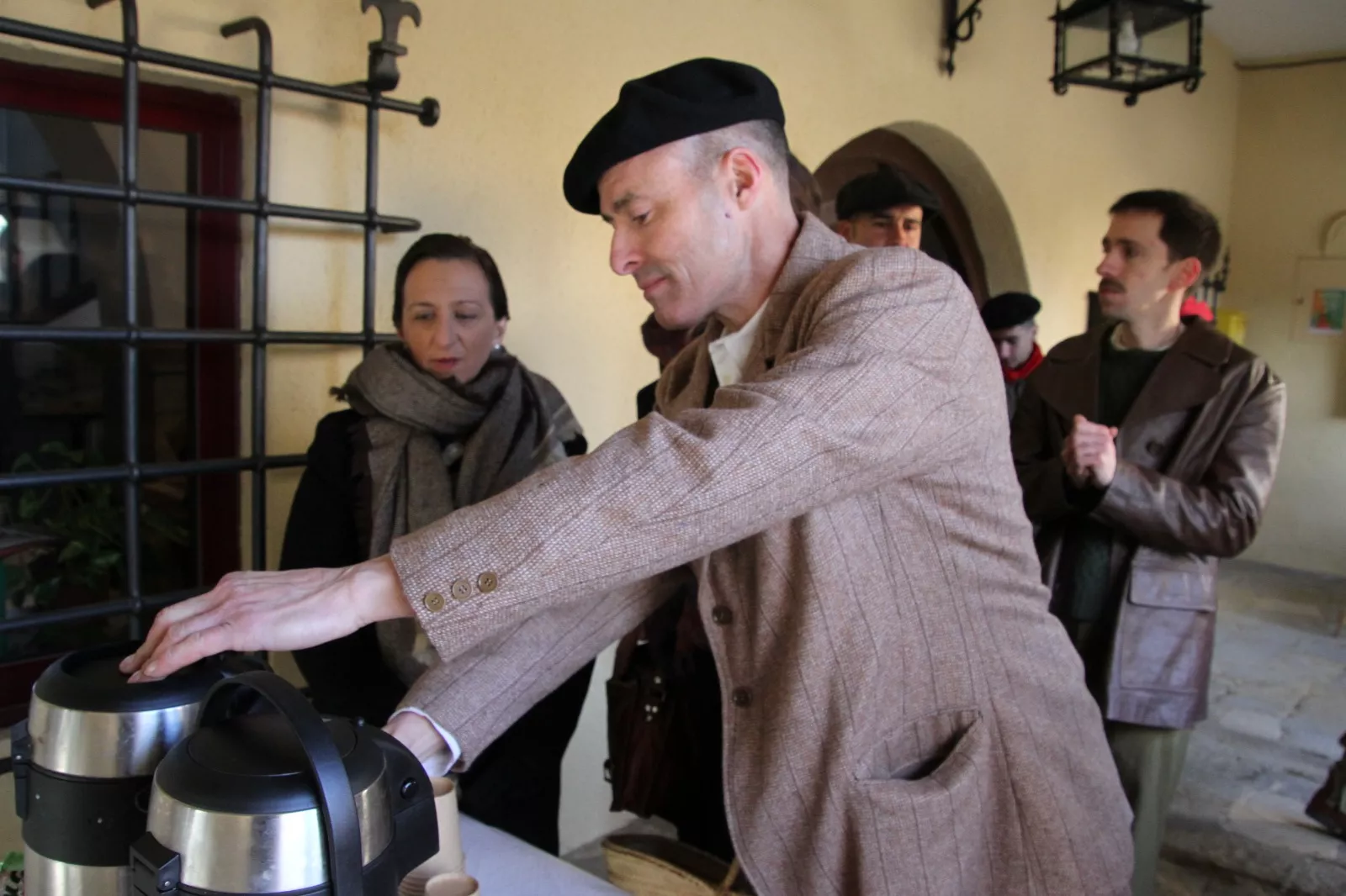 Recreación en Siétamo de la guerra de 1936. Foto Carlos Neofato