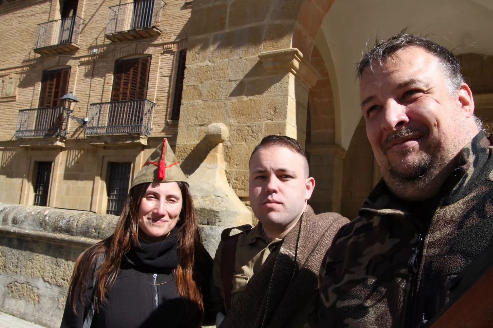 Recreación en Siétamo de la guerra de 1936. Foto Carlos Neofato