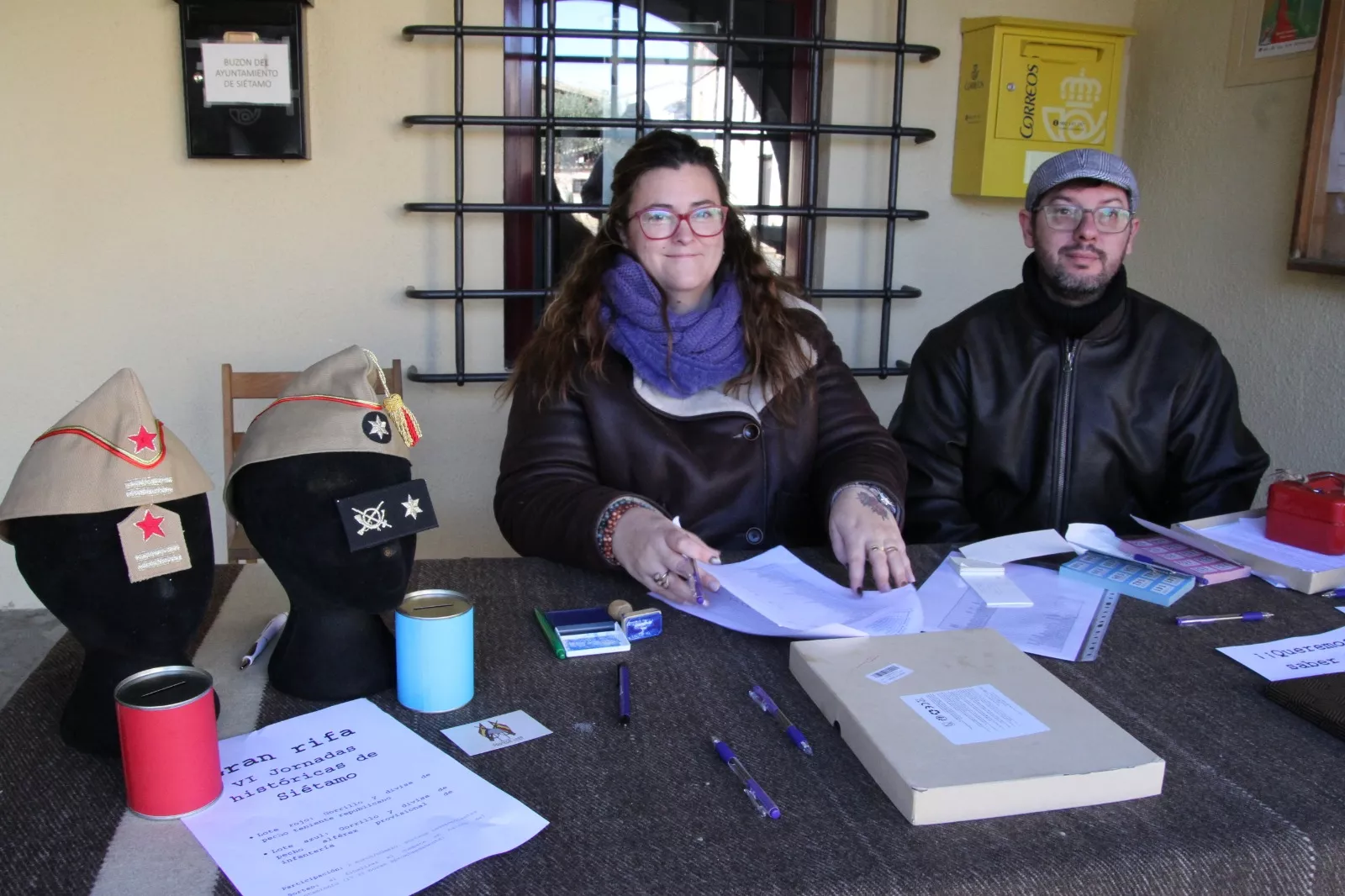 Recreación en Siétamo de la guerra de 1936. Foto Carlos Neofato