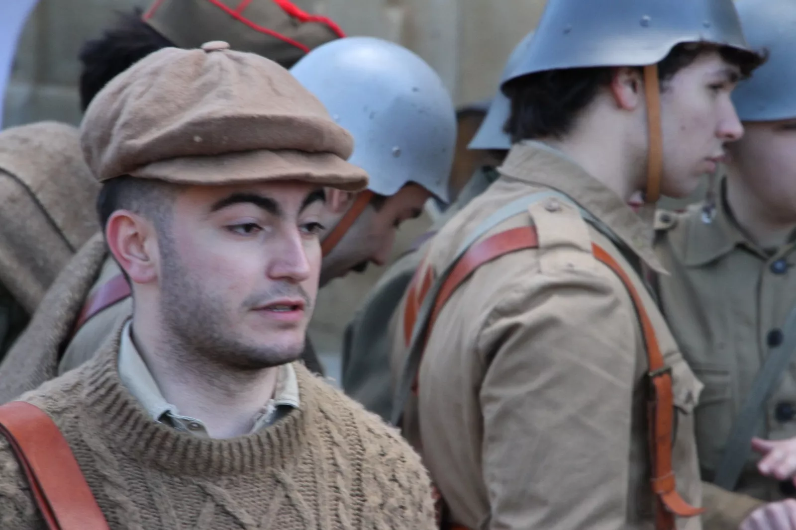 Recreación en Siétamo de la guerra de 1936. Foto Carlos Neofato