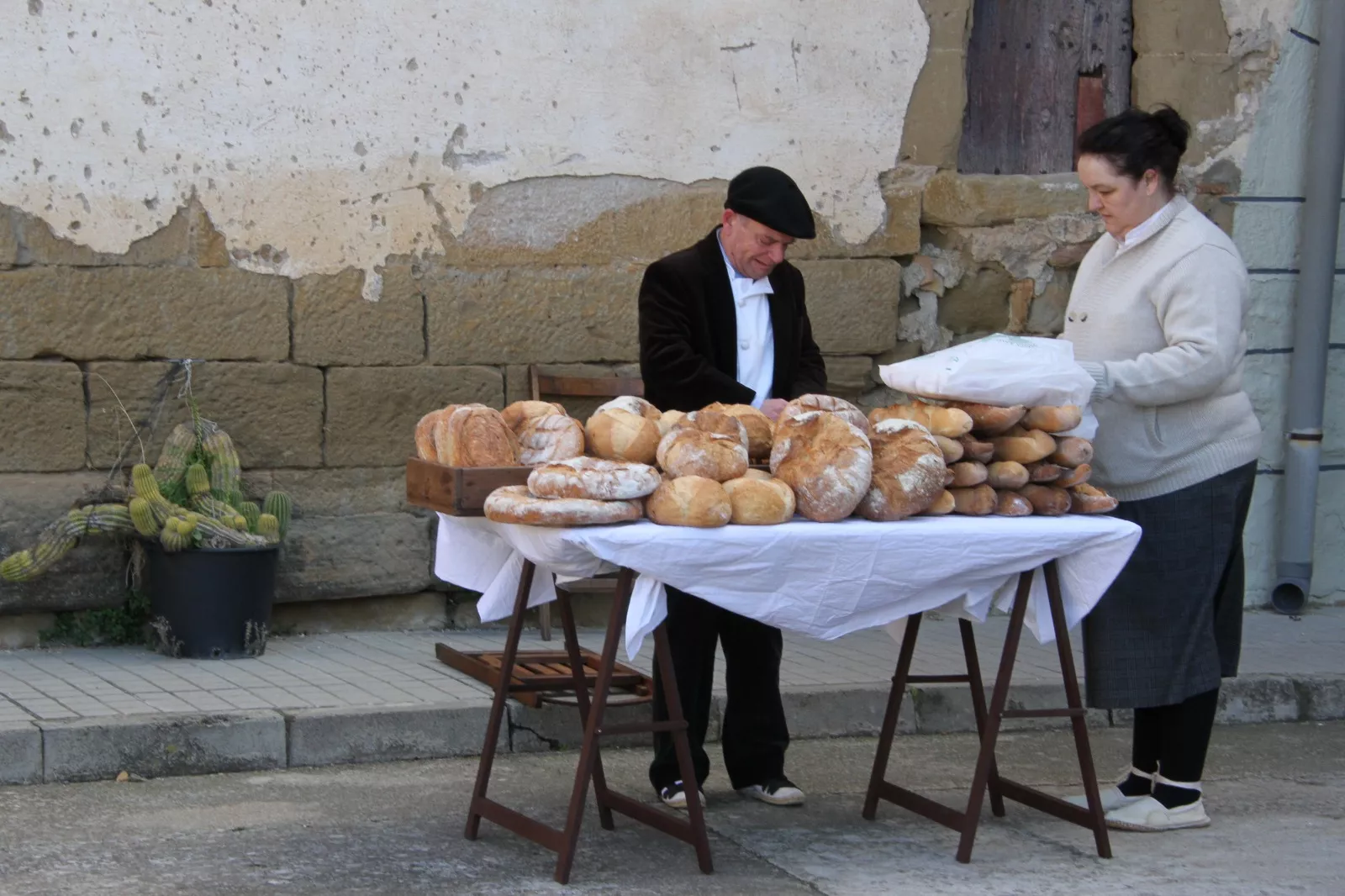 Recreación en Siétamo de la guerra de 1936. Foto Carlos Neofato