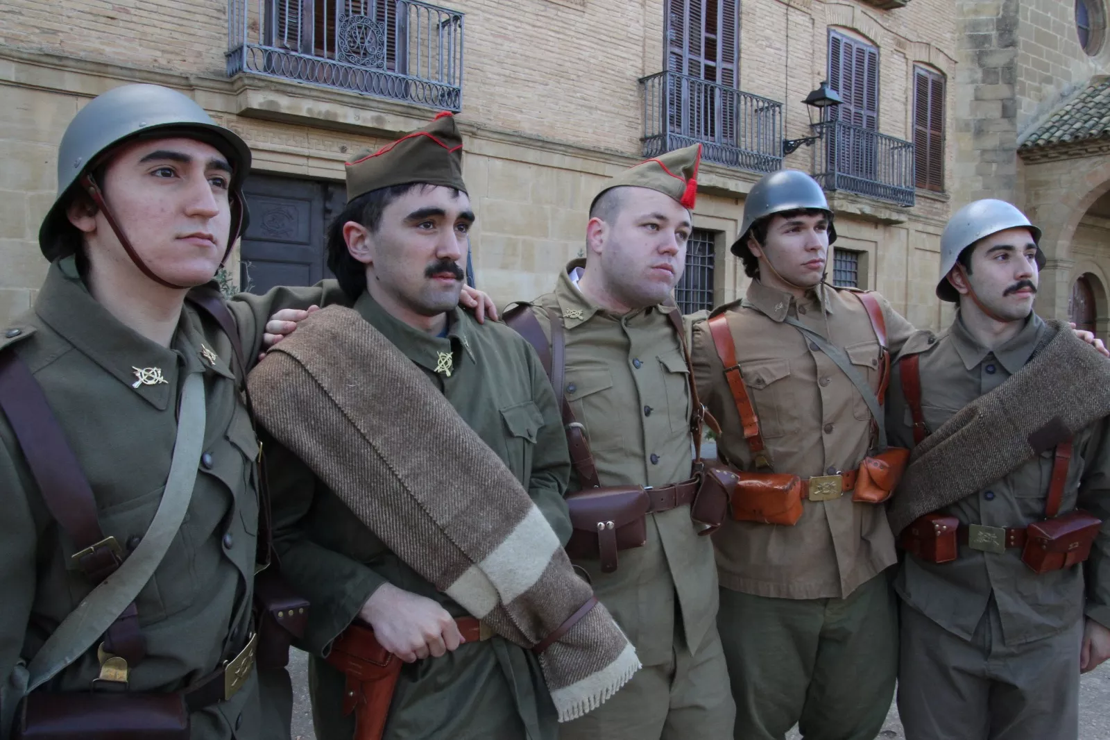 Recreación en Siétamo de la guerra de 1936. Foto Carlos Neofato