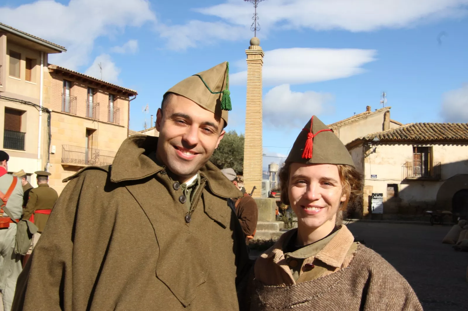 Recreación en Siétamo de la guerra de 1936. Foto Carlos Neofato