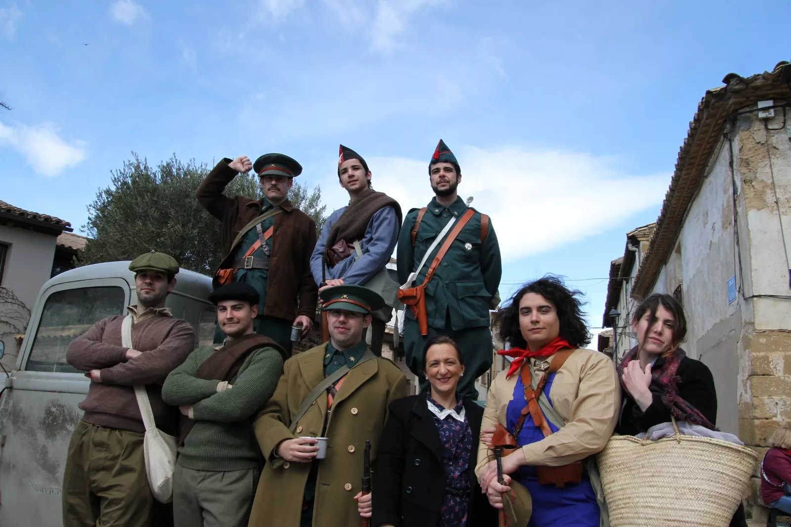 Recreación en Siétamo de la guerra de 1936. Foto Carlos Neofato