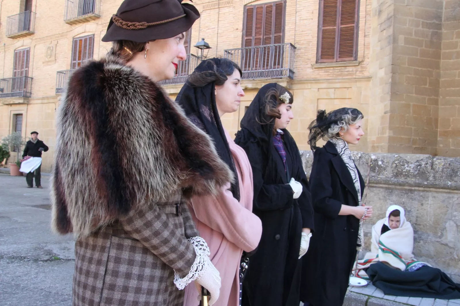Recreación en Siétamo de la guerra de 1936. Foto Carlos Neofato