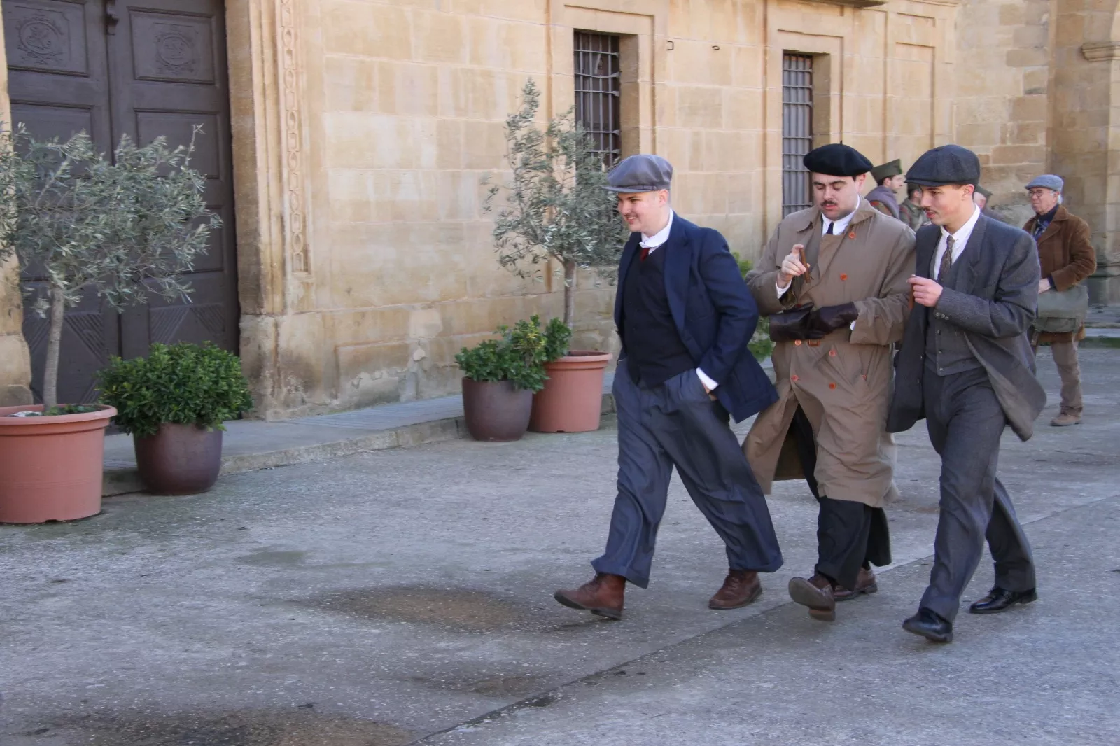 Recreación en Siétamo de la guerra de 1936. Foto Carlos Neofato