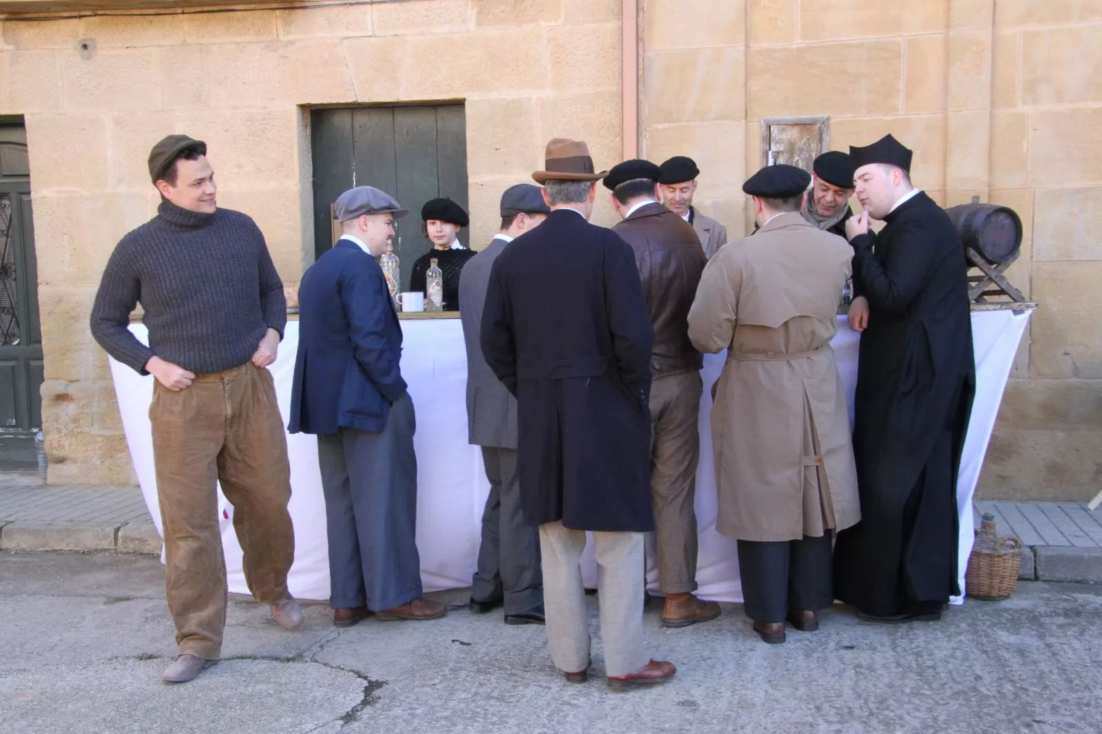 Recreación en Siétamo de la guerra de 1936. Foto Carlos Neofato