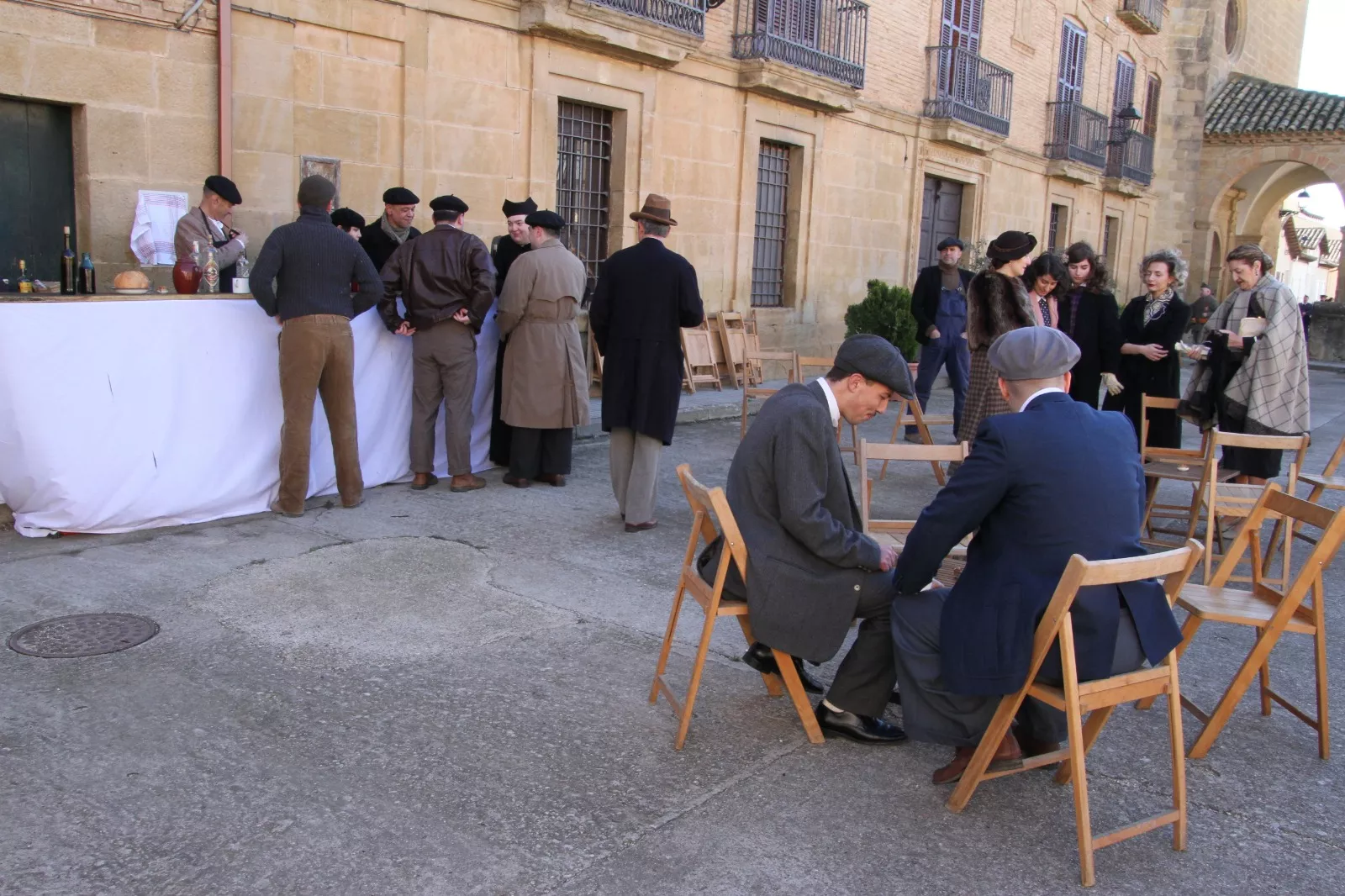 Recreación en Siétamo de la guerra de 1936. Foto Carlos Neofato